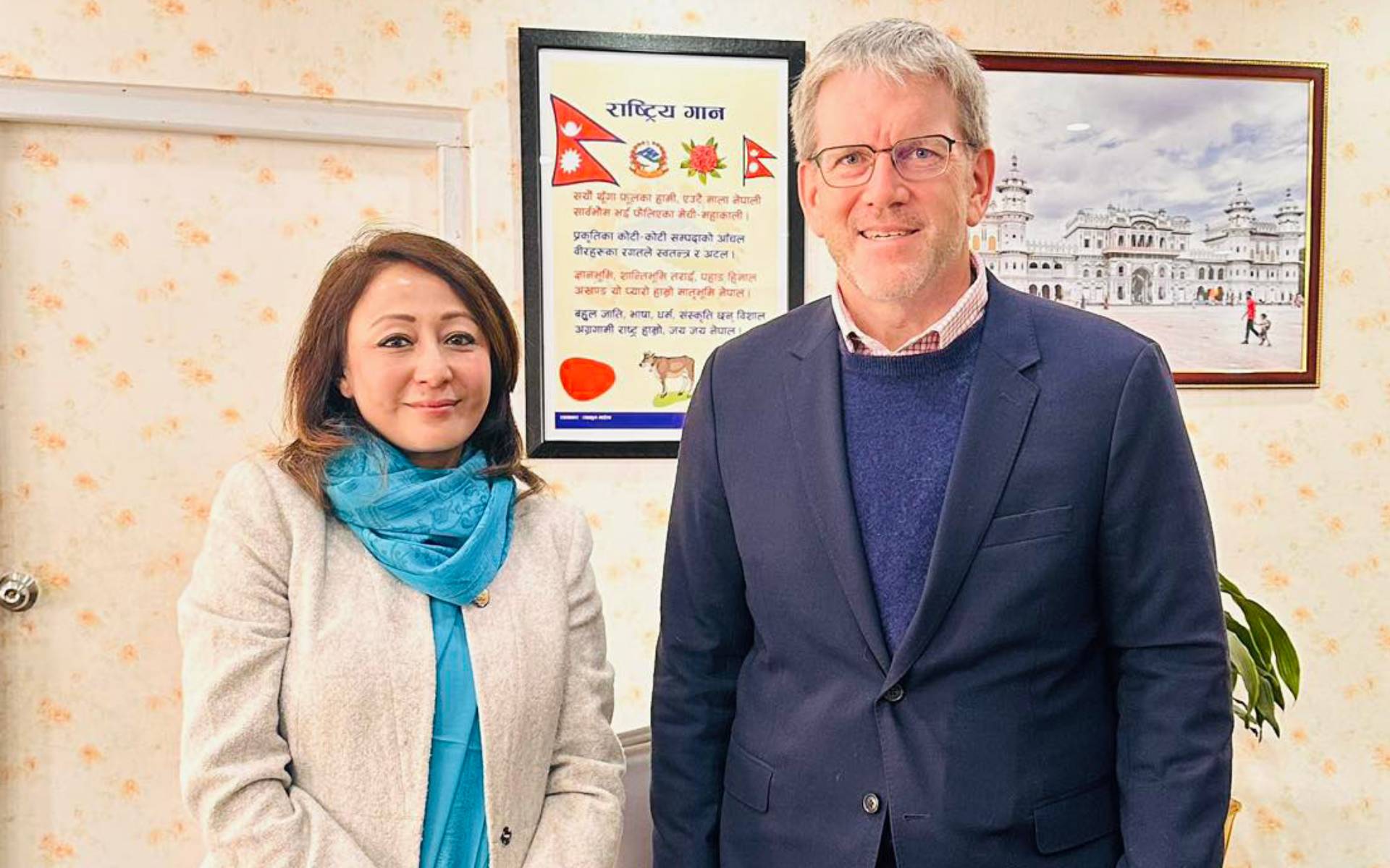 US Ambassador Thompson Meets Minister Shradha Shrestha