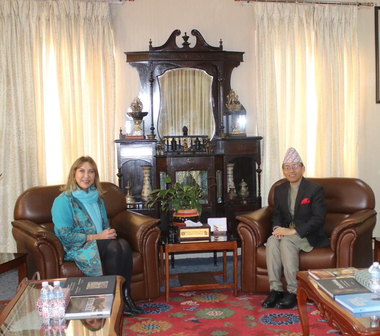 UNRC Hanaa Meets Foreign Secretary Rai