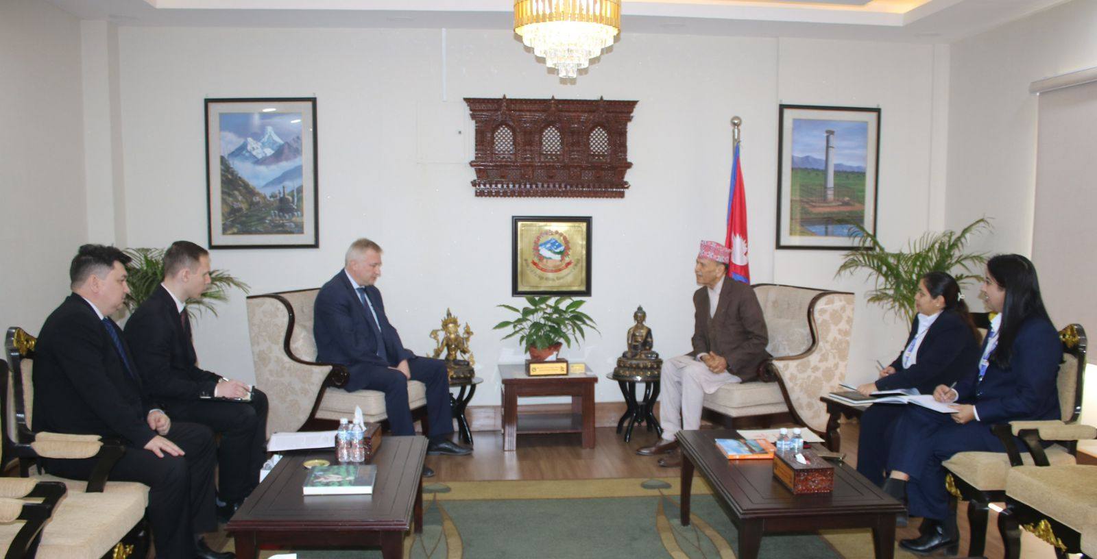 Russian Chargé d’Affaires Pays Courtesy Call on Foreign Minister Sharma