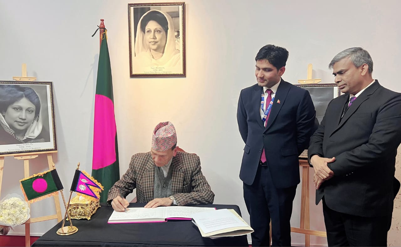 Foreign Minister Sharma Pays Tribute to Former Bangladesh Prime Minister Begum Khaleda Zia