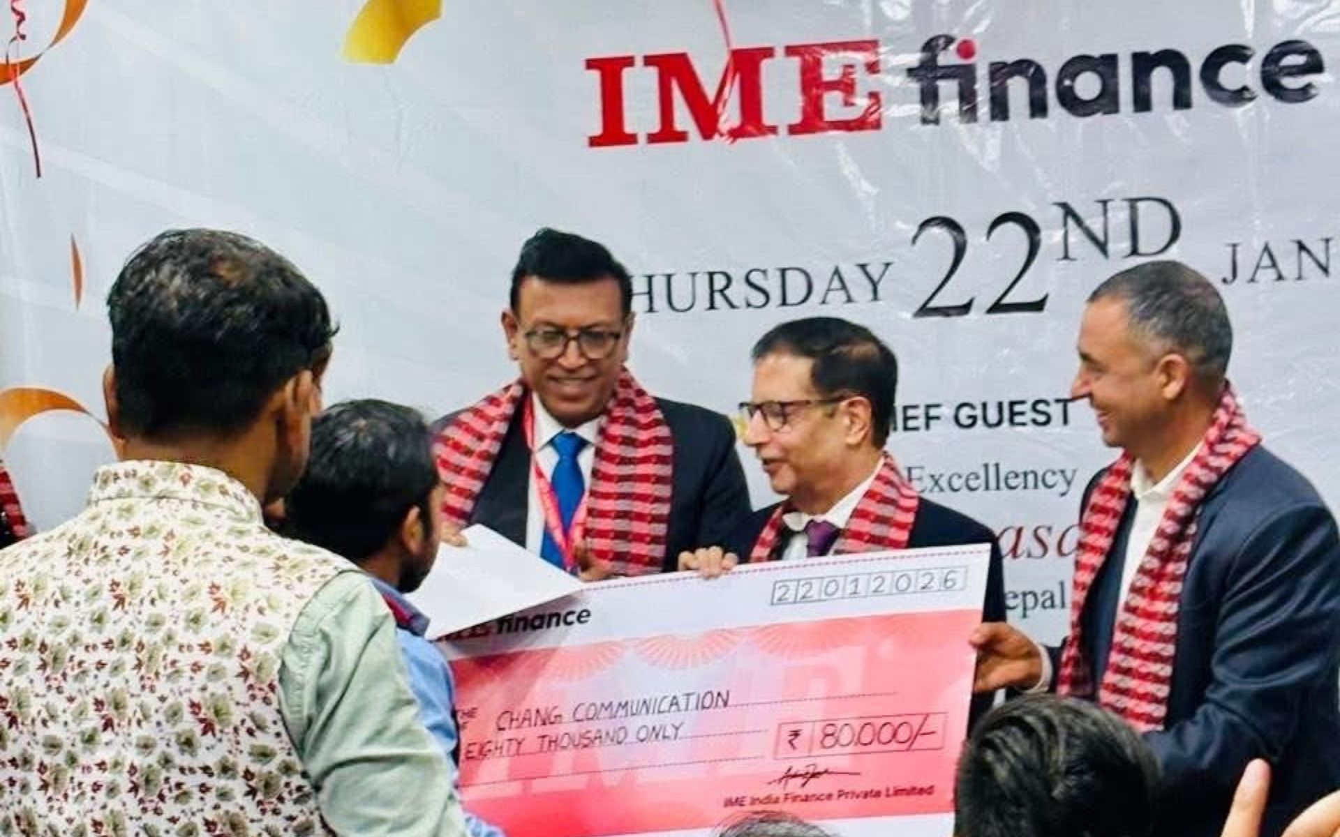 Ambassador Sharma Inaugurates IME India Finance Ltd