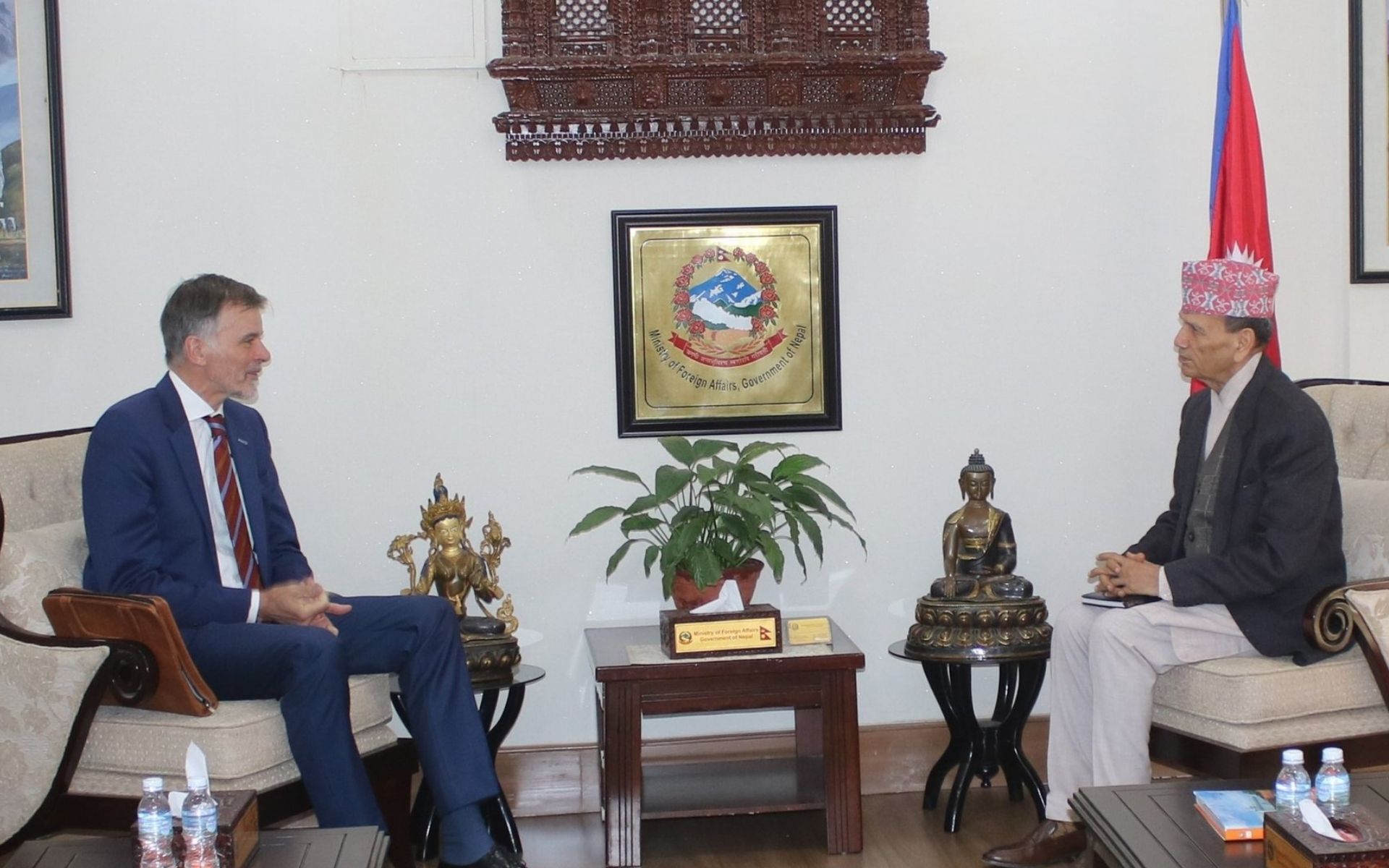 Foreign Minister Sharma Meets German Ambassador