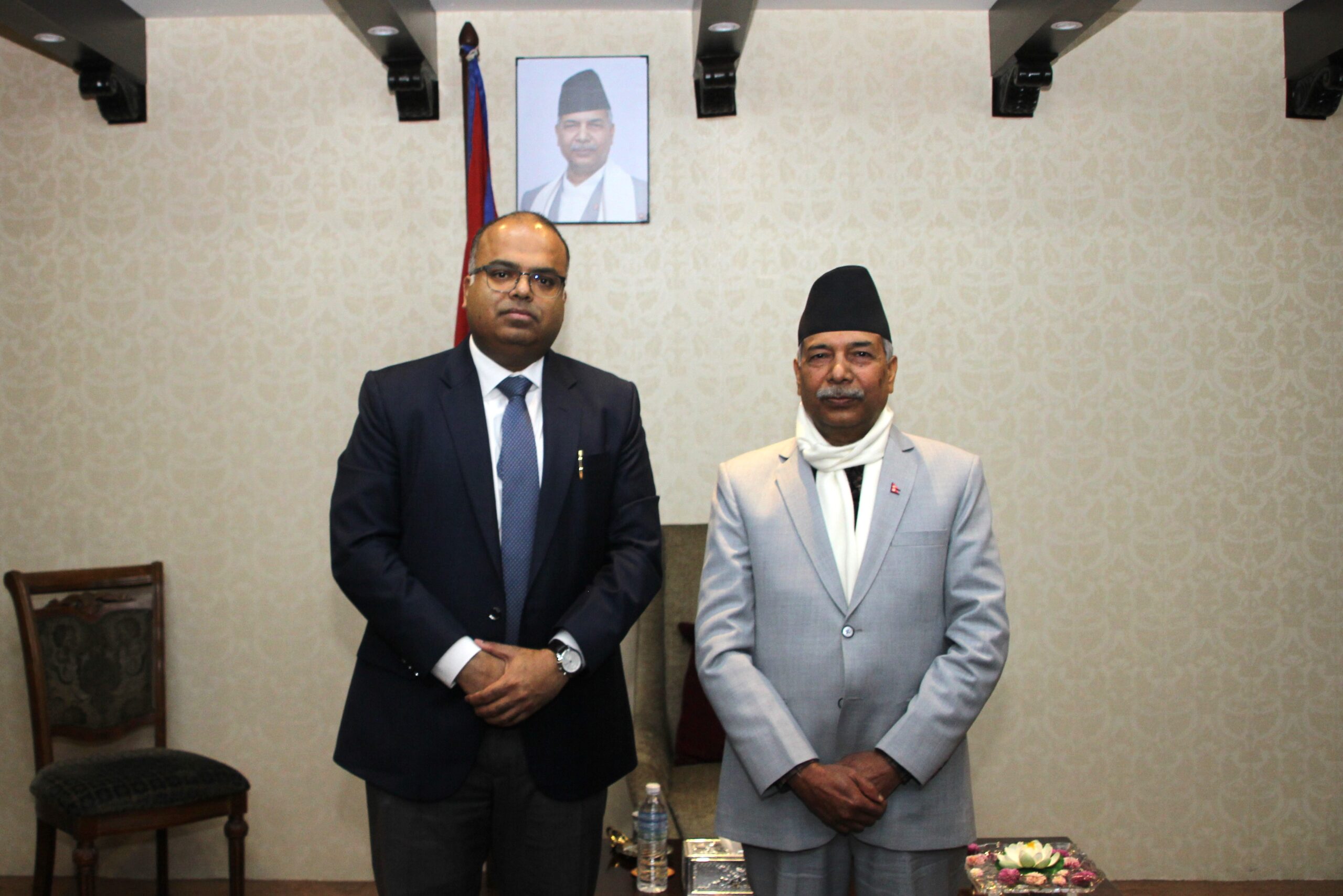 Vice President Yadav Receives Courtesy Call From Indian Acting Ambassador Dr. Pandey