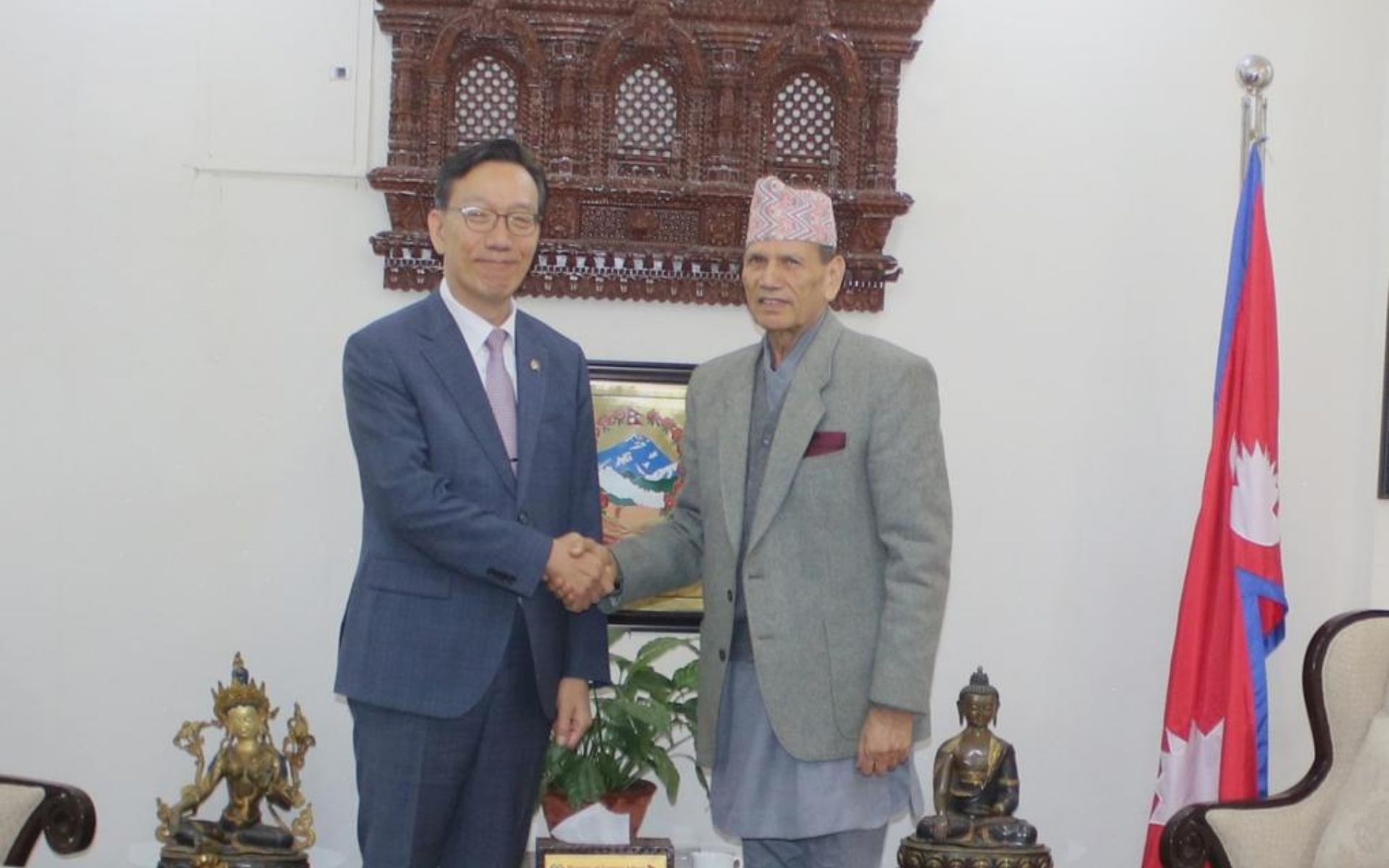 Korean Ambassador Meets Foreign Minister Sharma to Discuss Nepal–ROK Relations