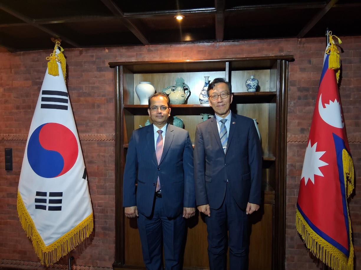 Korean Ambassador Park Meets Joint Secretary Dhungana of Nepal’s Foreign Ministry