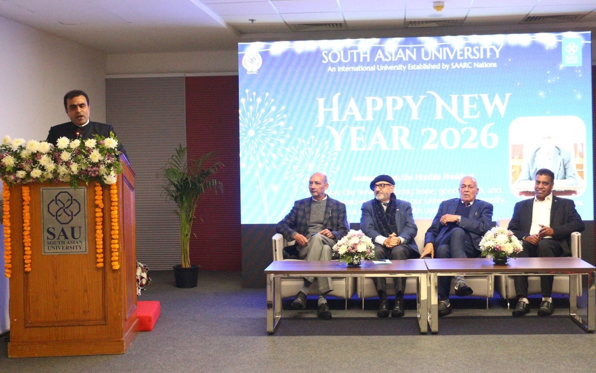 South Asian University Welcomes New Year 2026, Reviews 2025 Achievements
