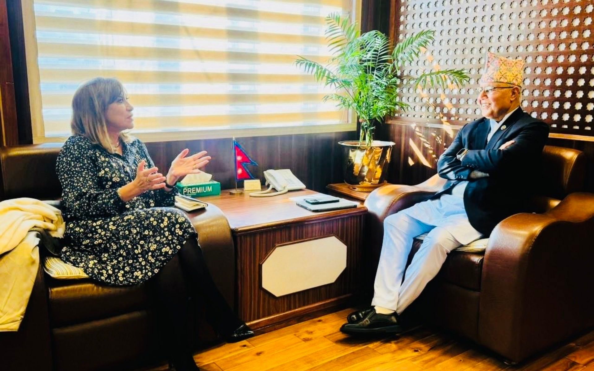 UN Resident Coordinator Hanaa Singer-Hamdy Pays Farewell Call on Finance Minister Khanal