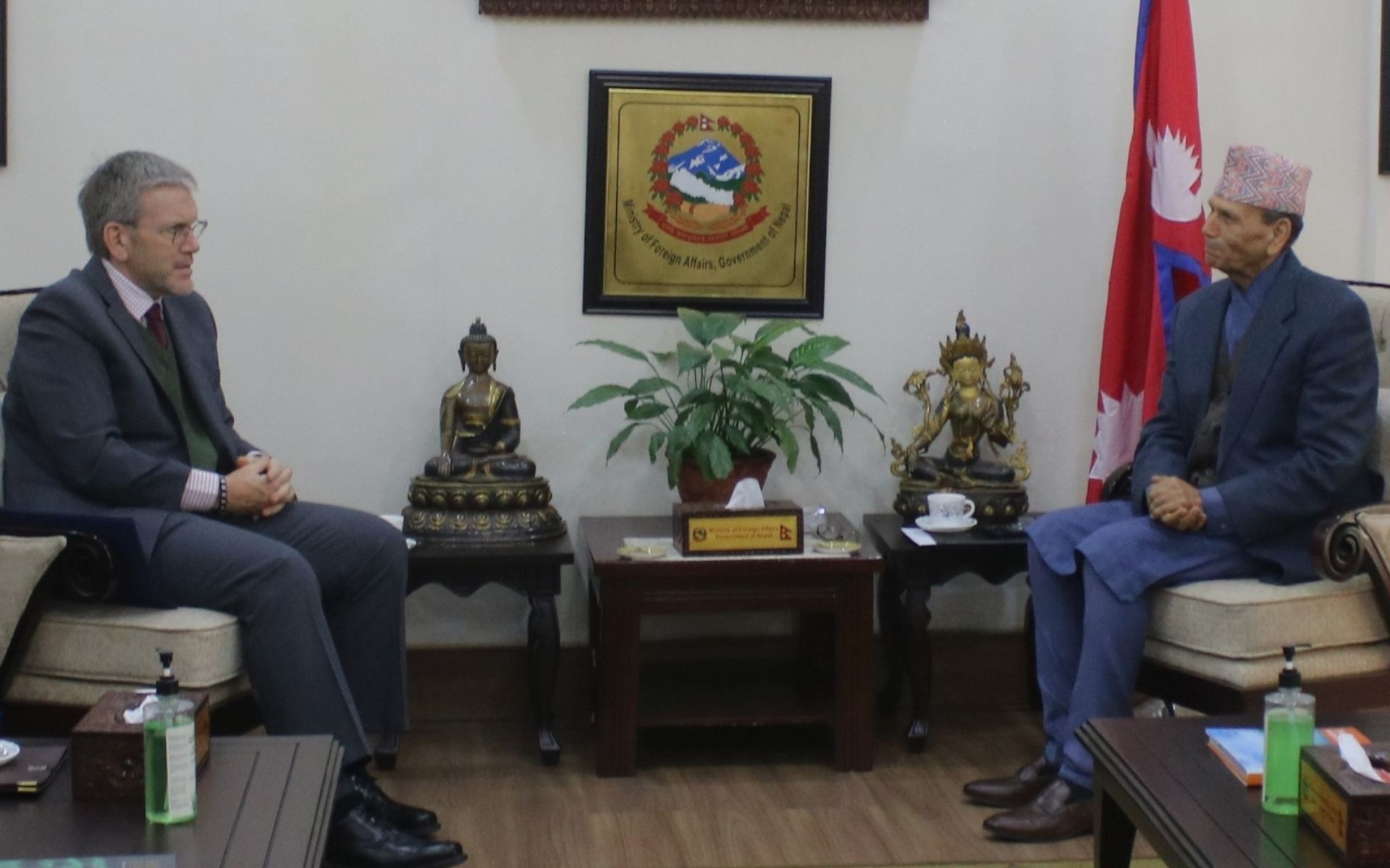 US Ambassador Thompson Meets Foreign Minister Sharma