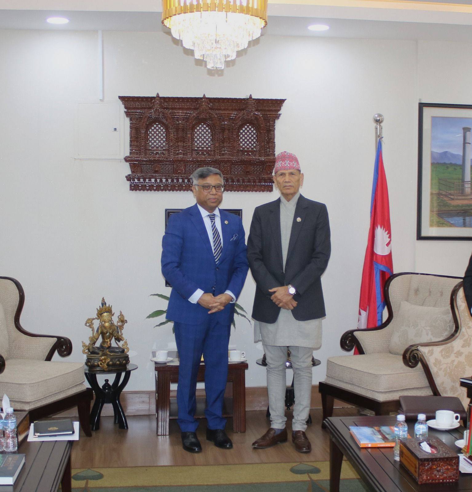 SAARC Secretary General Sawar Calls on Foreign Minister Sharma