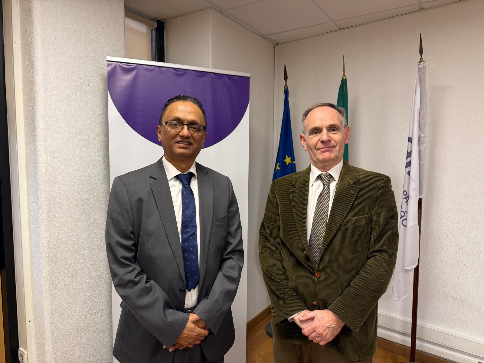 Nepali Ambassador Poudel Meets AIMA President Gespar in Lisbon