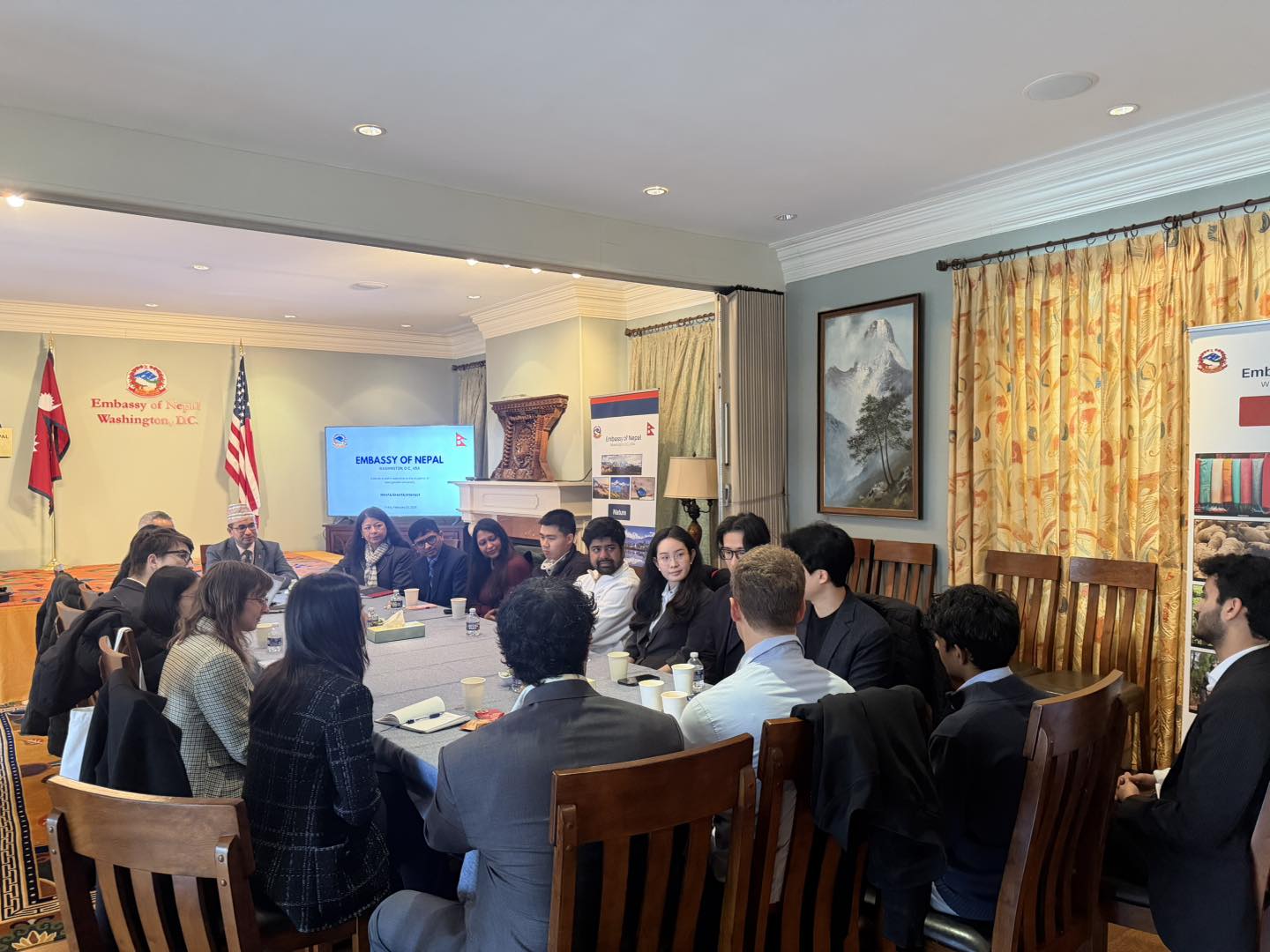Nepal Embassy in Washington Hosts Georgetown University Students for Interactive Session