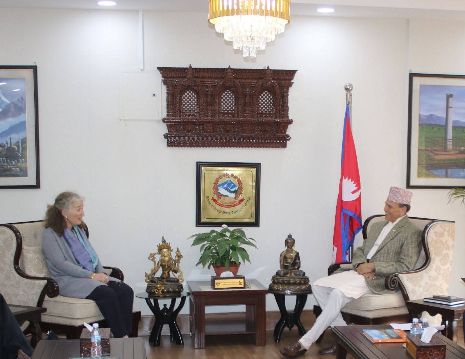 New UN Resident Coordinator Lila Pieters Yahia Calls on Foreign Minister Sharma, Discusses Advancing Nepal–UN Partnership