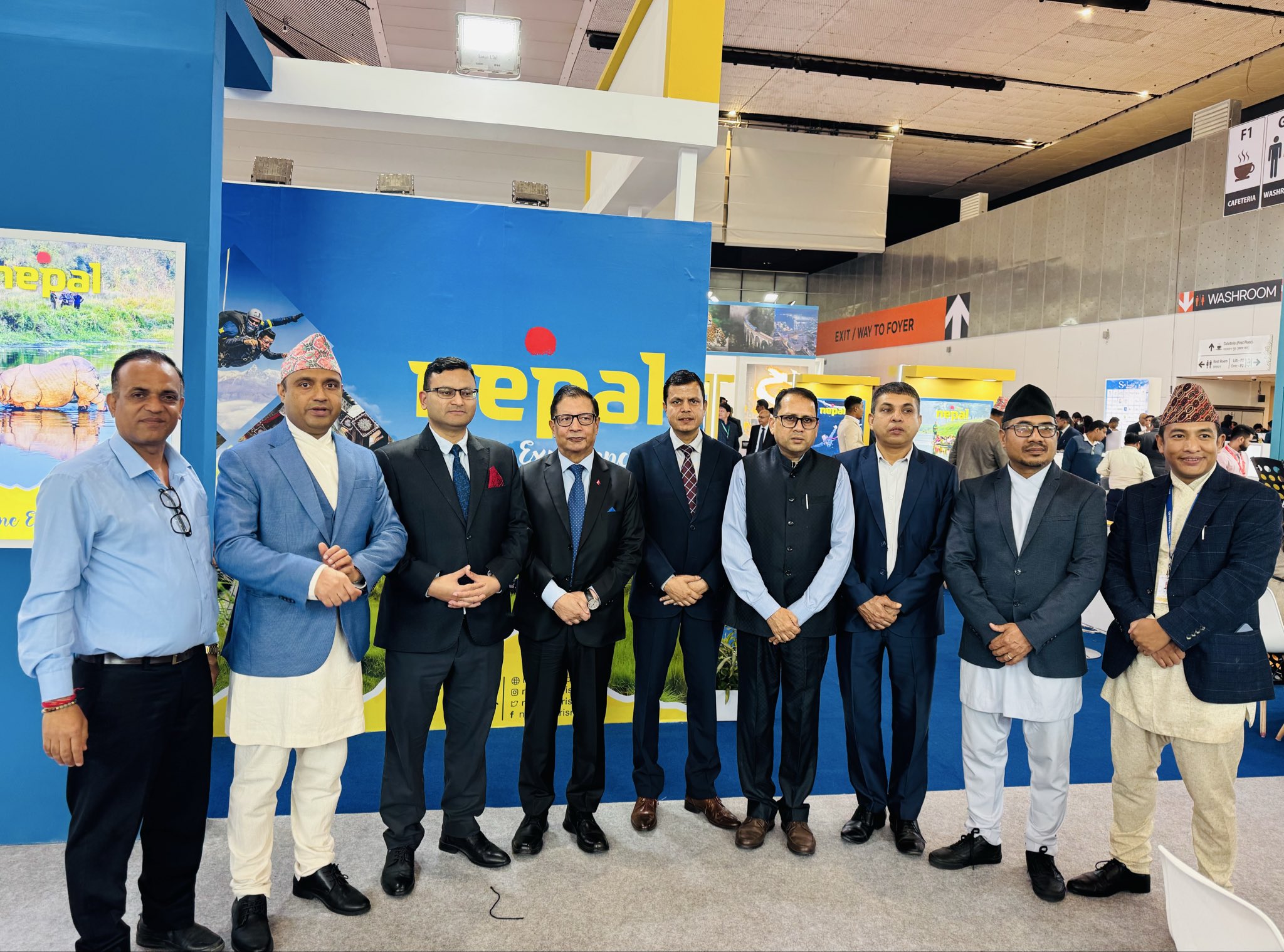 Ambassador Sharma Visits Nepal Tourism Board Stall at SATTE Expo