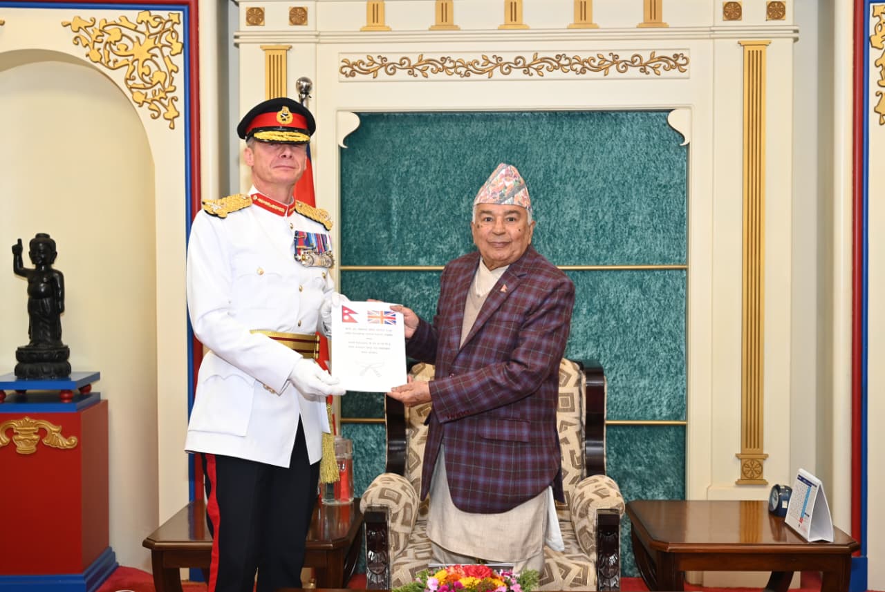 President Paudel Receives Annual Report of the Brigade of Gurkhas