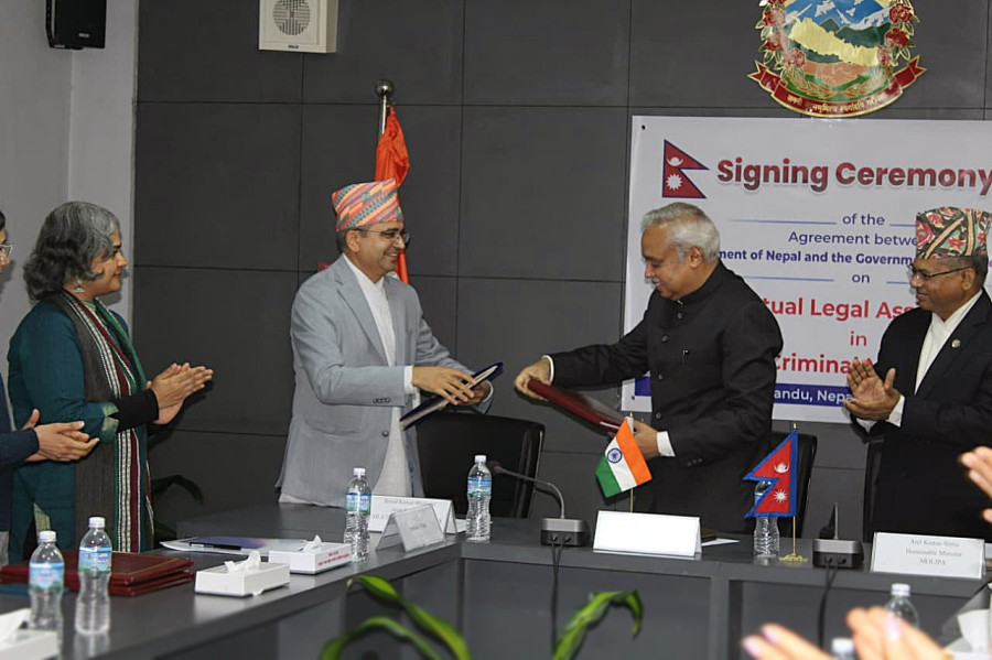Nepal, India Sign Mutual Legal Assistance Agreement on Criminal Matters