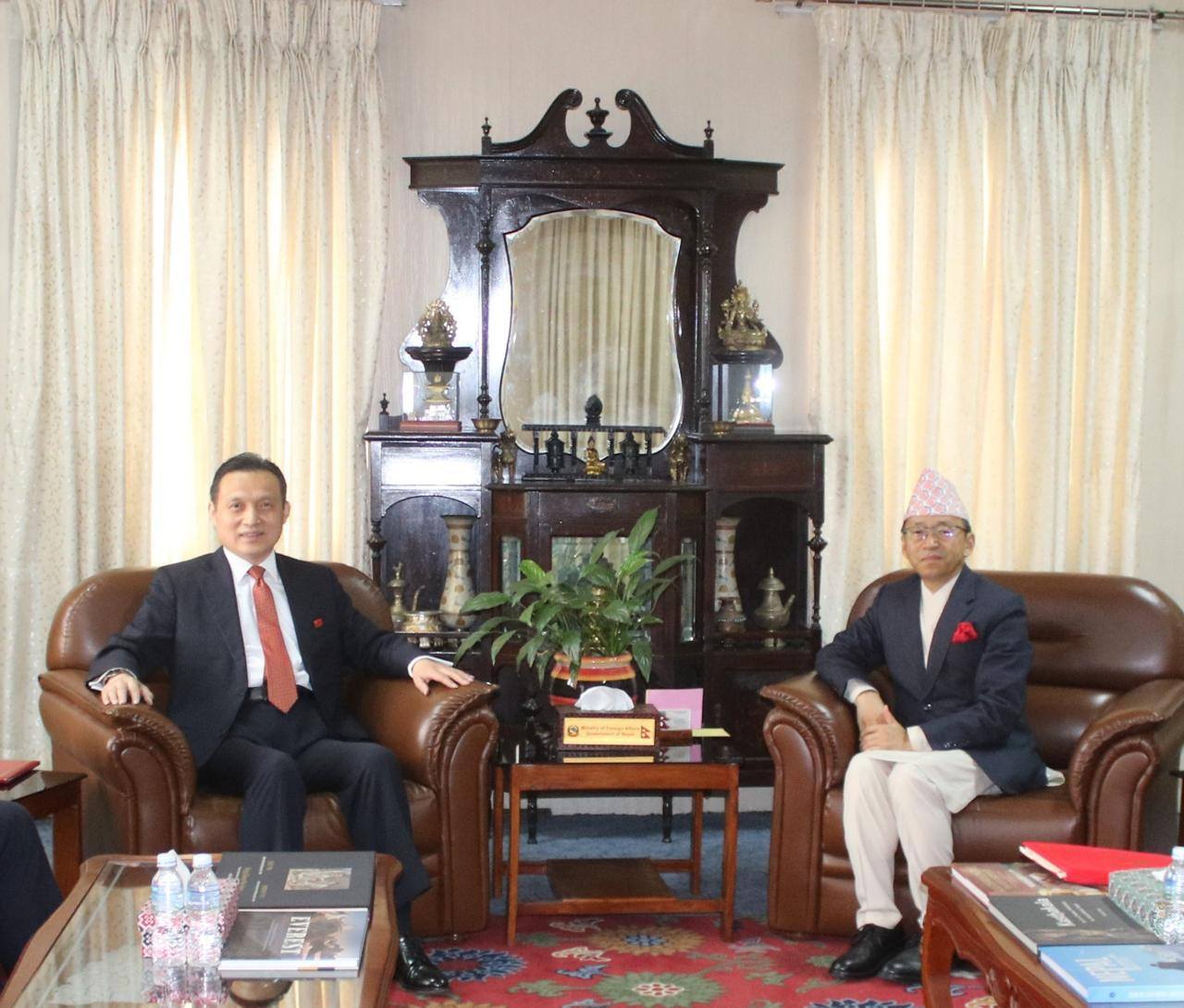 Chinese Ambassador Meets Foreign Secretary Rai to Discuss Bilateral Cooperation