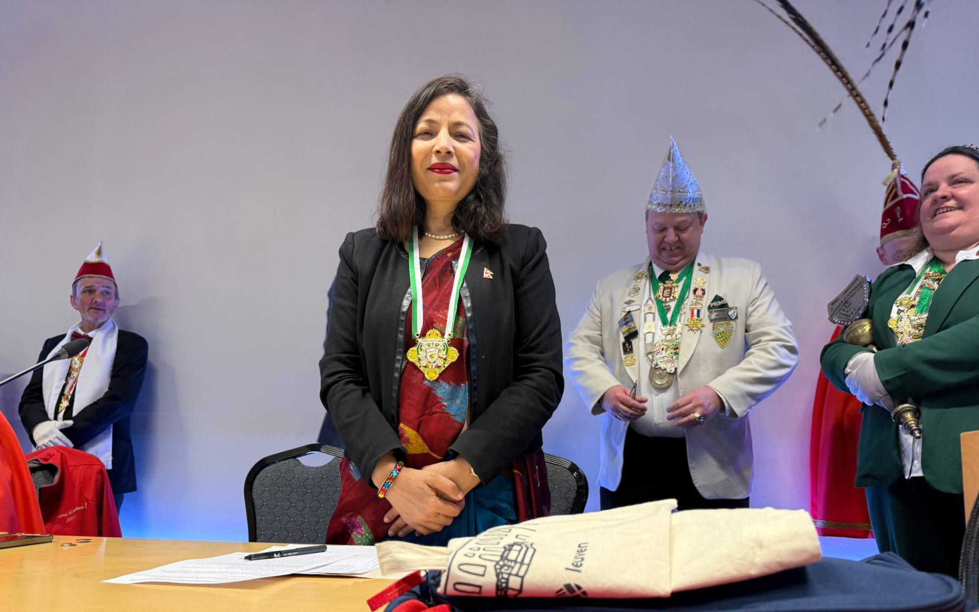 Ambassador Lamsal Participates in the International Carnival Festival in Leuven City