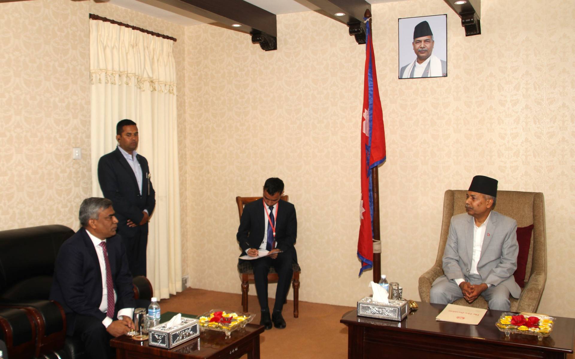 Ambassador of Bangladesh Pays Courtesy Call to Vice President Yadav