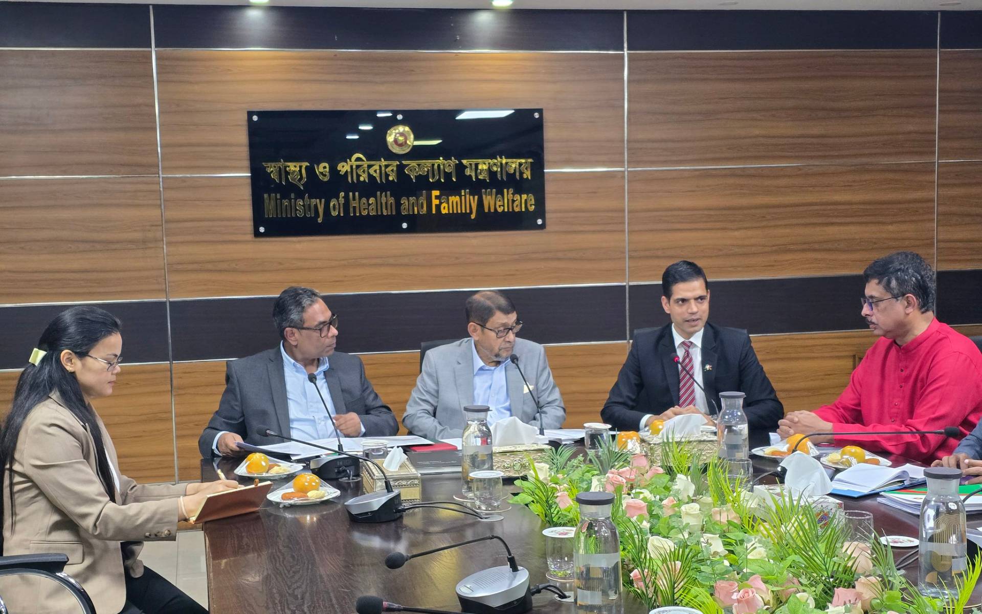 Ambassador Bhandari Meets Minister for Health and Family Welfare of Bangladesh Husain