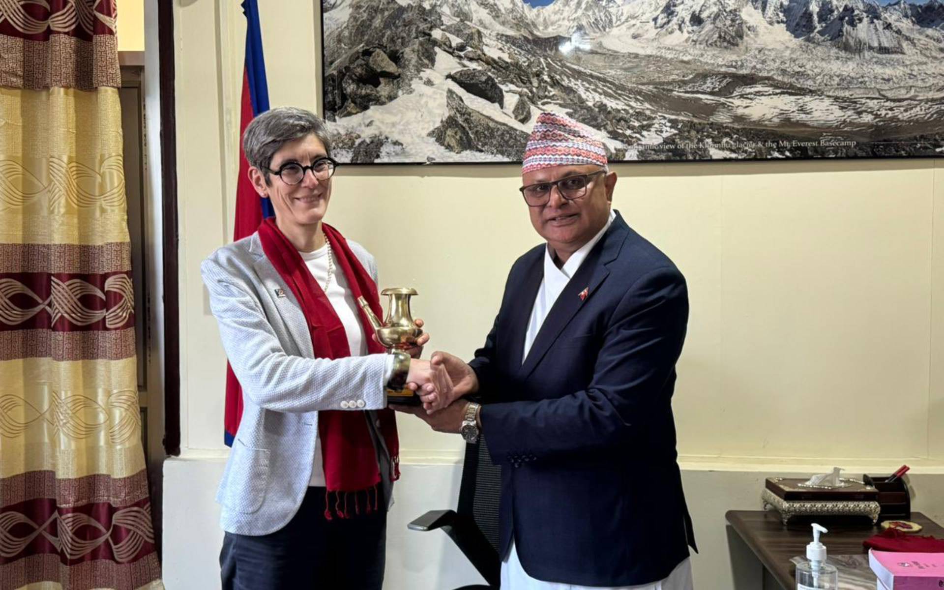 Swiss Ambassador Meuwly Meets Chief Minister Karki of Koshi Province