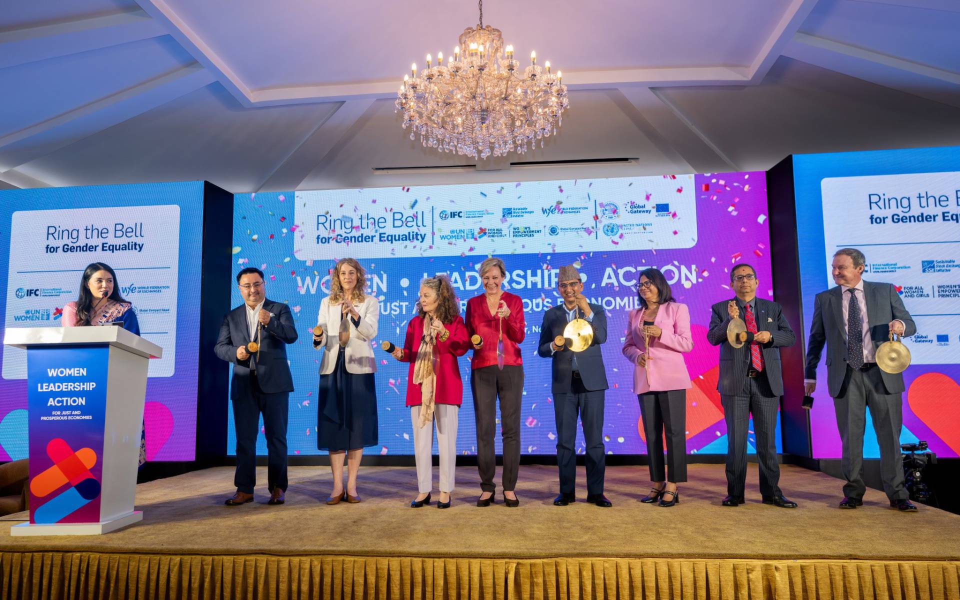 UN Women Nepal Marks Its 6th Annual Right The Bell for Gender Equality