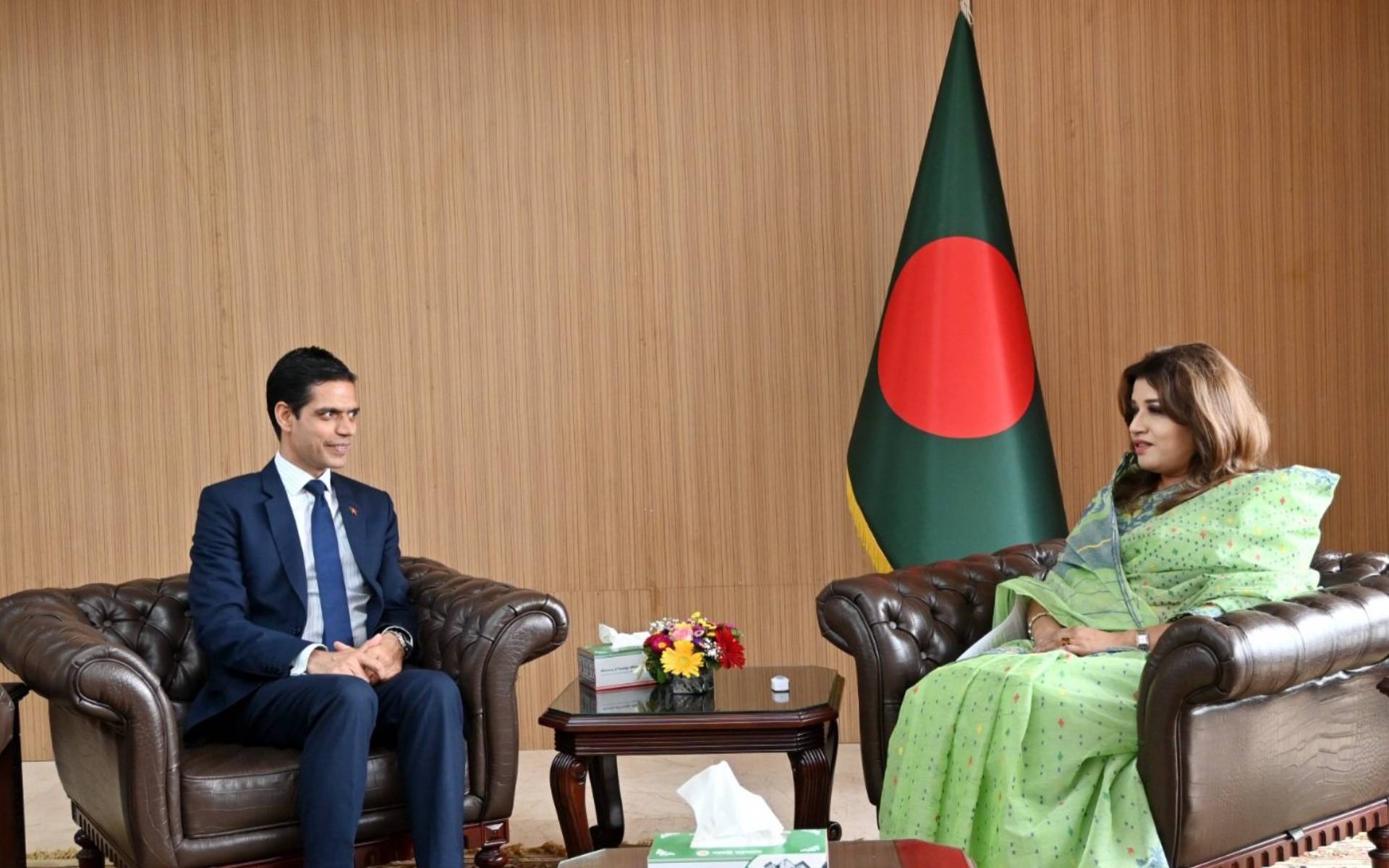 Ambassador Bhandari Congratulates State Minister for Foreign Affairs of Bangladesh