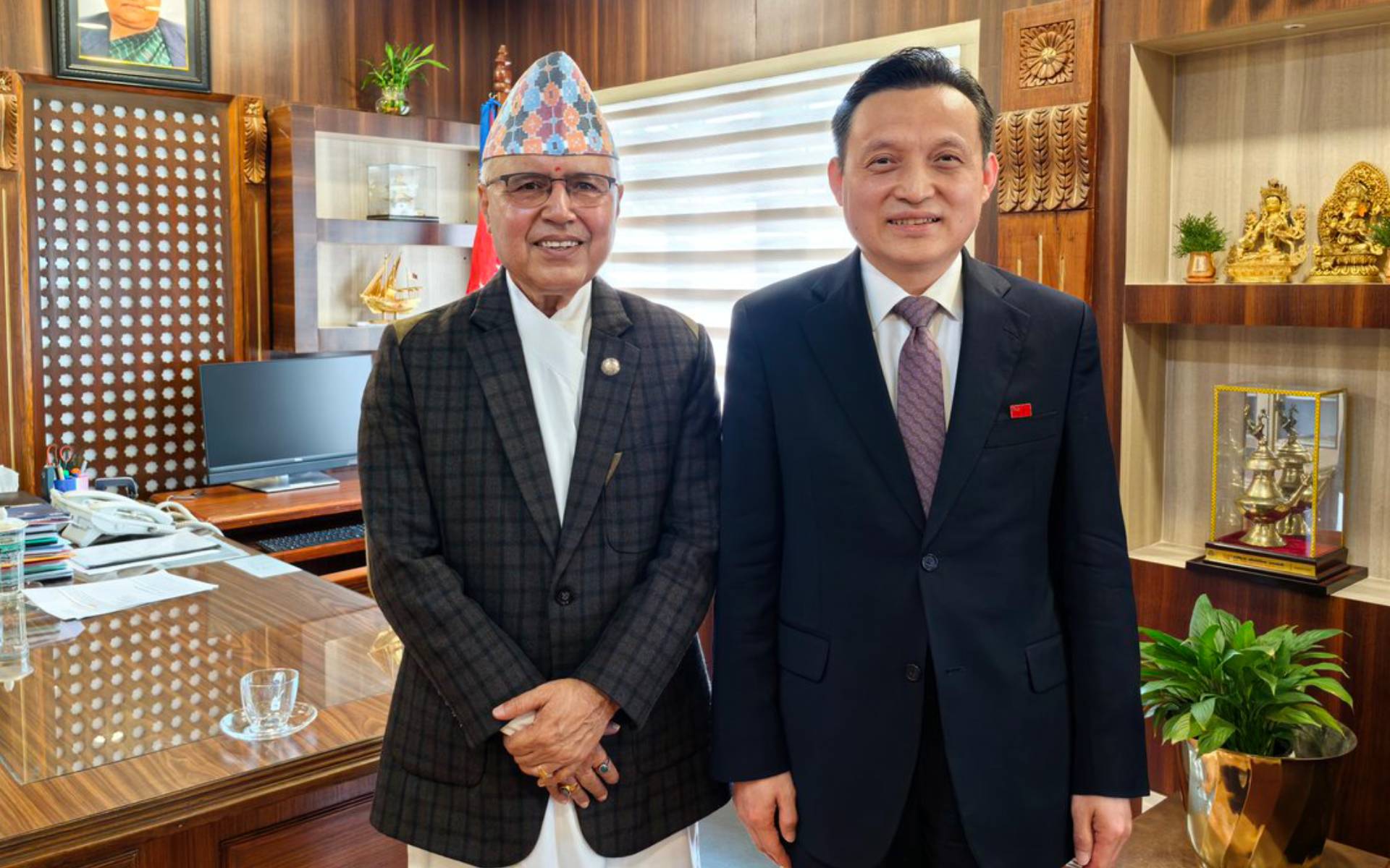 Chinese Ambassador meets Finance Minister Khanal