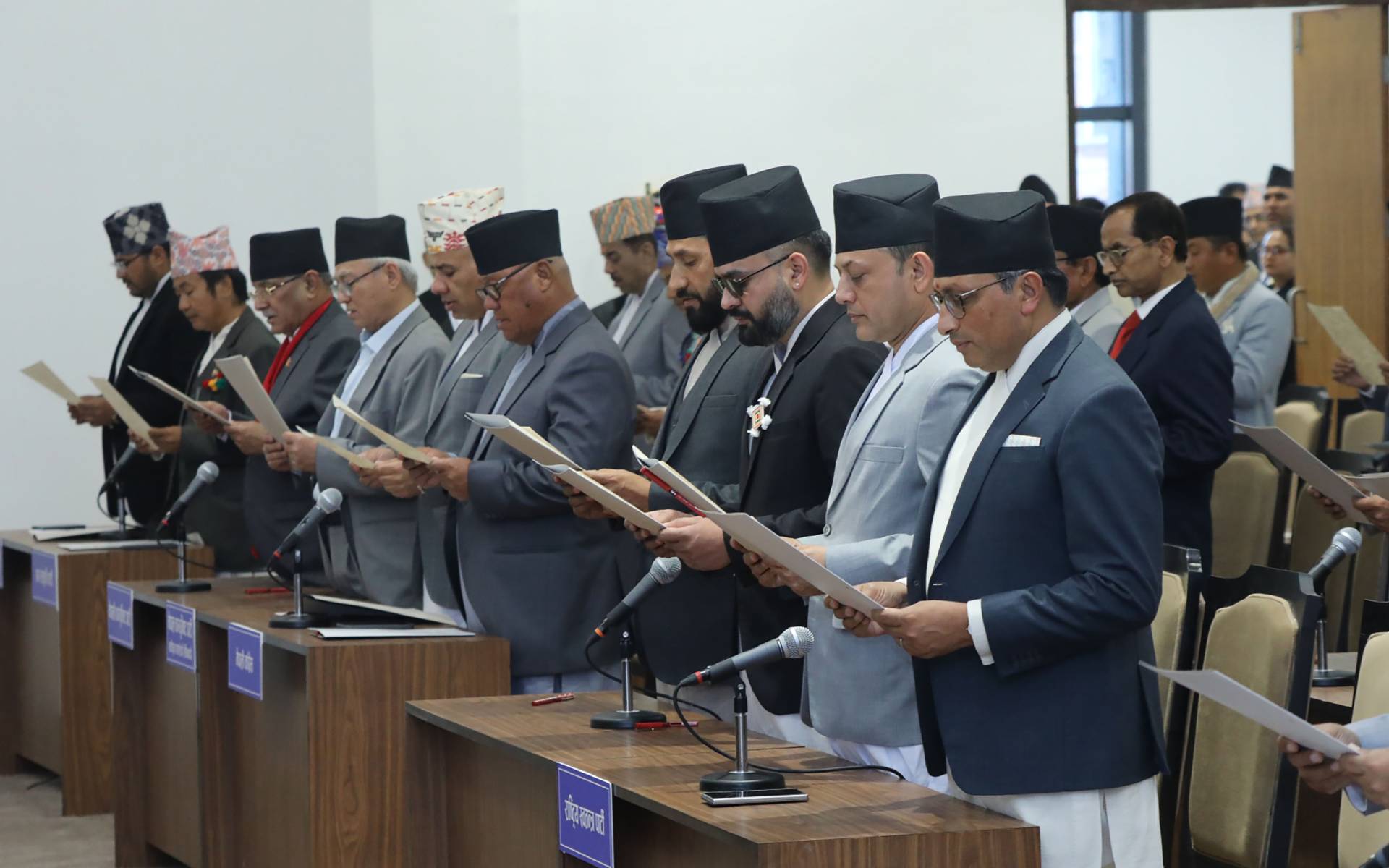 Newly Elected Lawmakers Take Oath at Singha Durbar