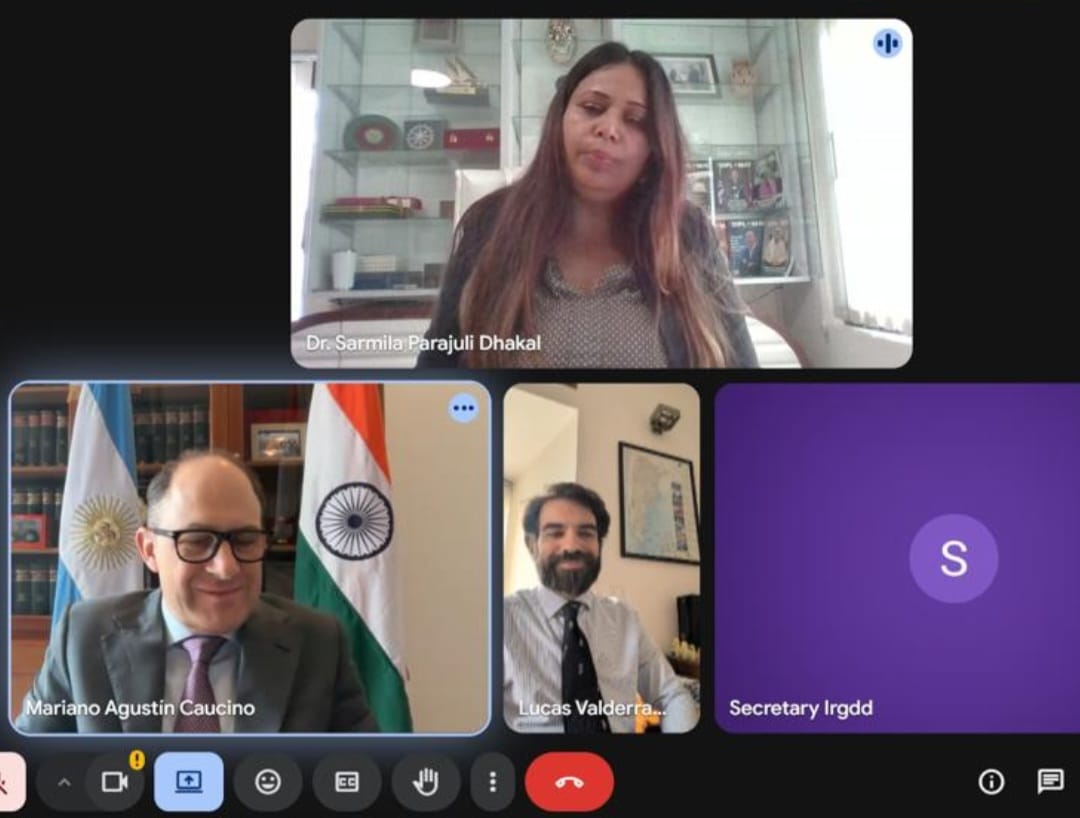 President of IRGDD and Argentine Ambassador Discuss Strengthening Bilateral Ties through Track II Diplomacy