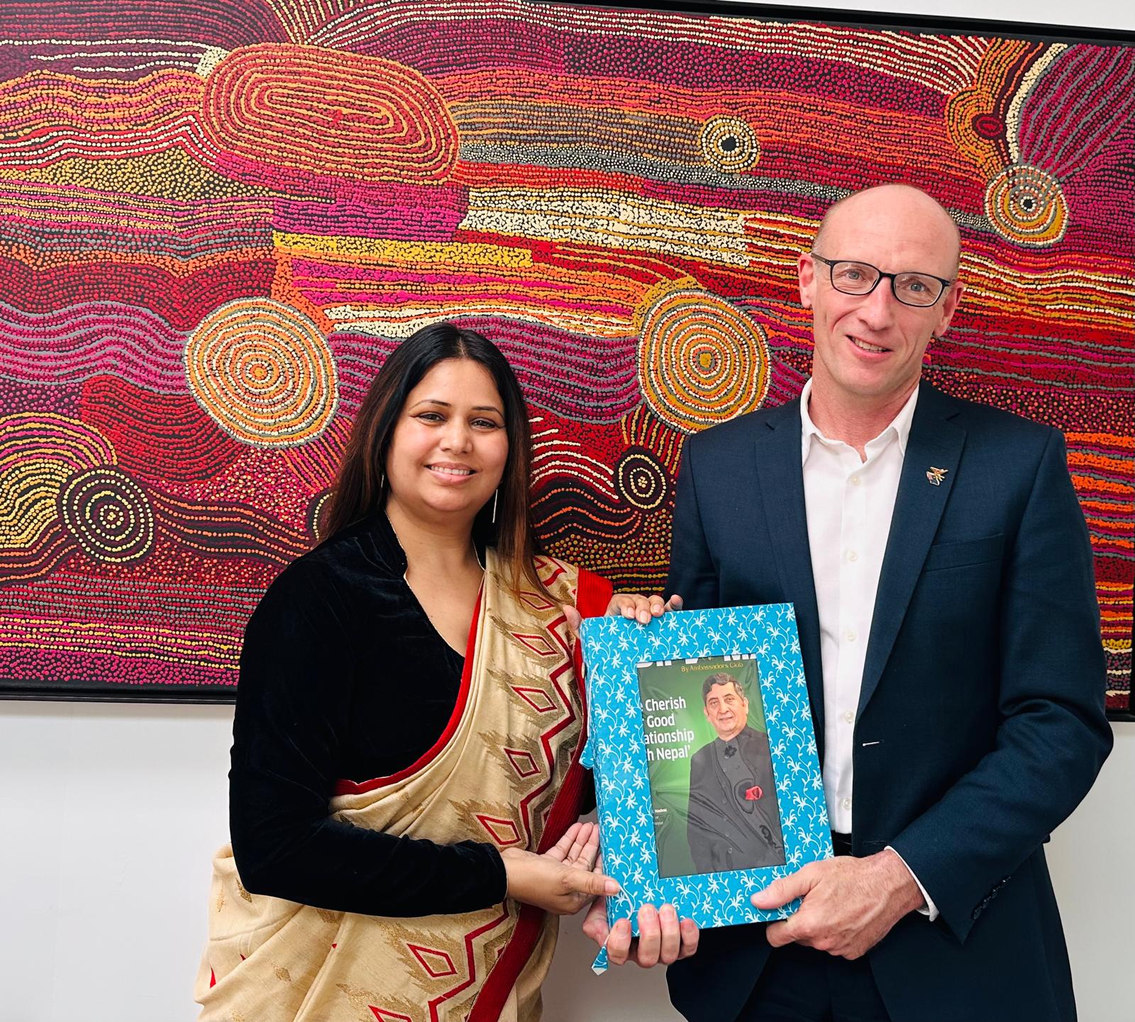 Australian Ambassador Simon Receives Amb. Dr. Sarmila