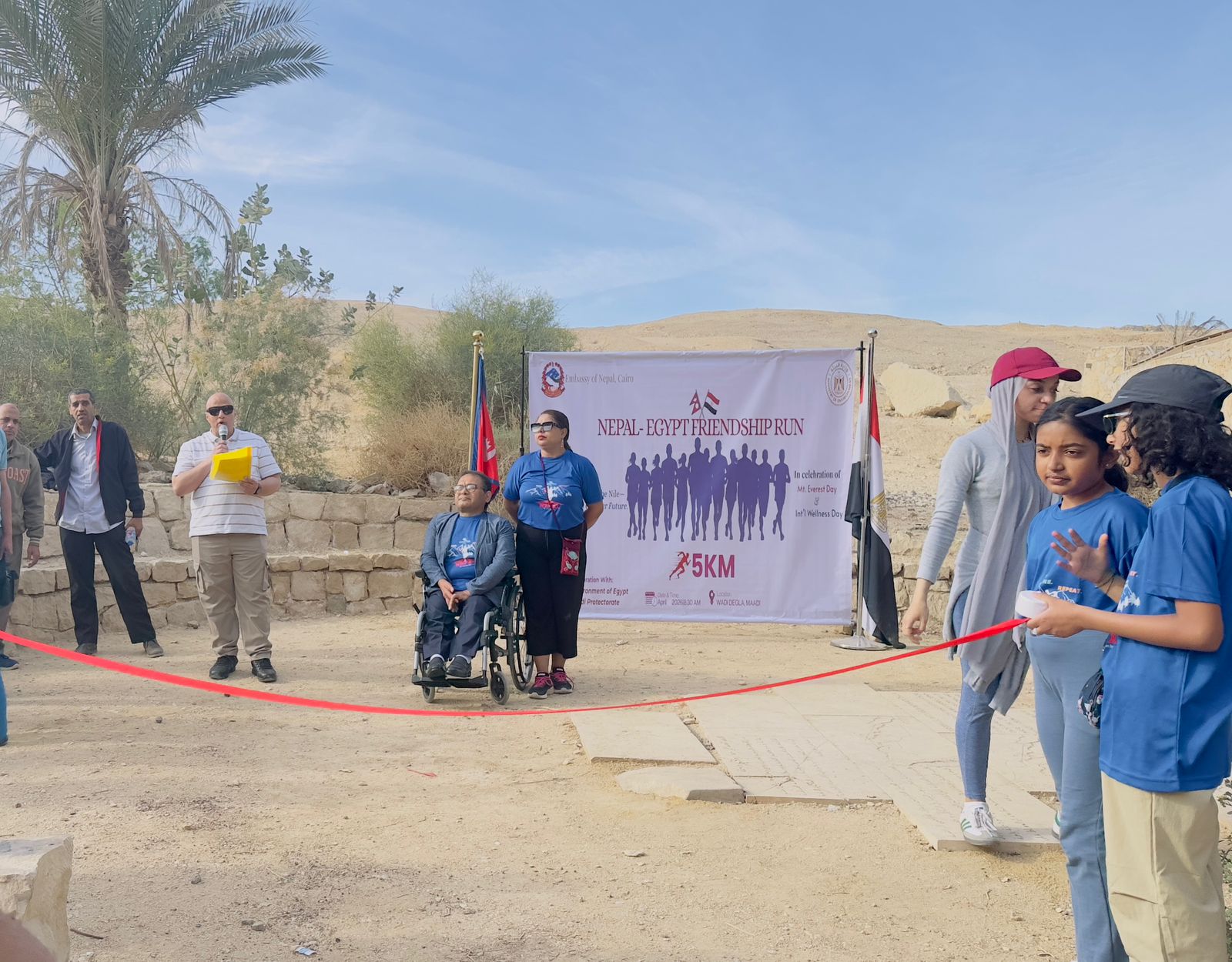 Nepali Embassy Holds Nepal-Egypt Friendship Run to mark Mt. Everest Day and International Wellness Day