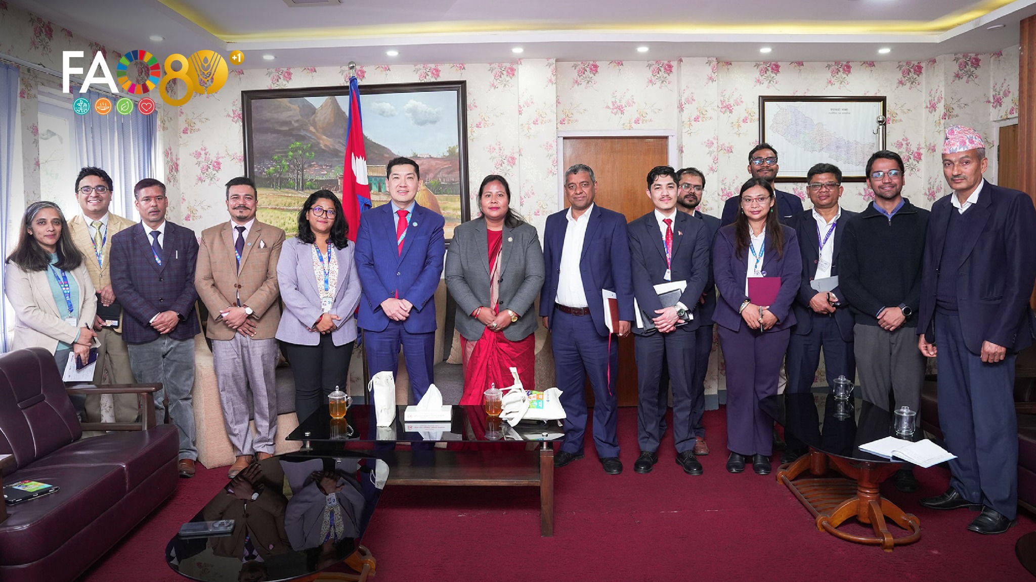 FAO Representative Shimizu Meets with Agriculture and Livestock Development Minister Chaudhary