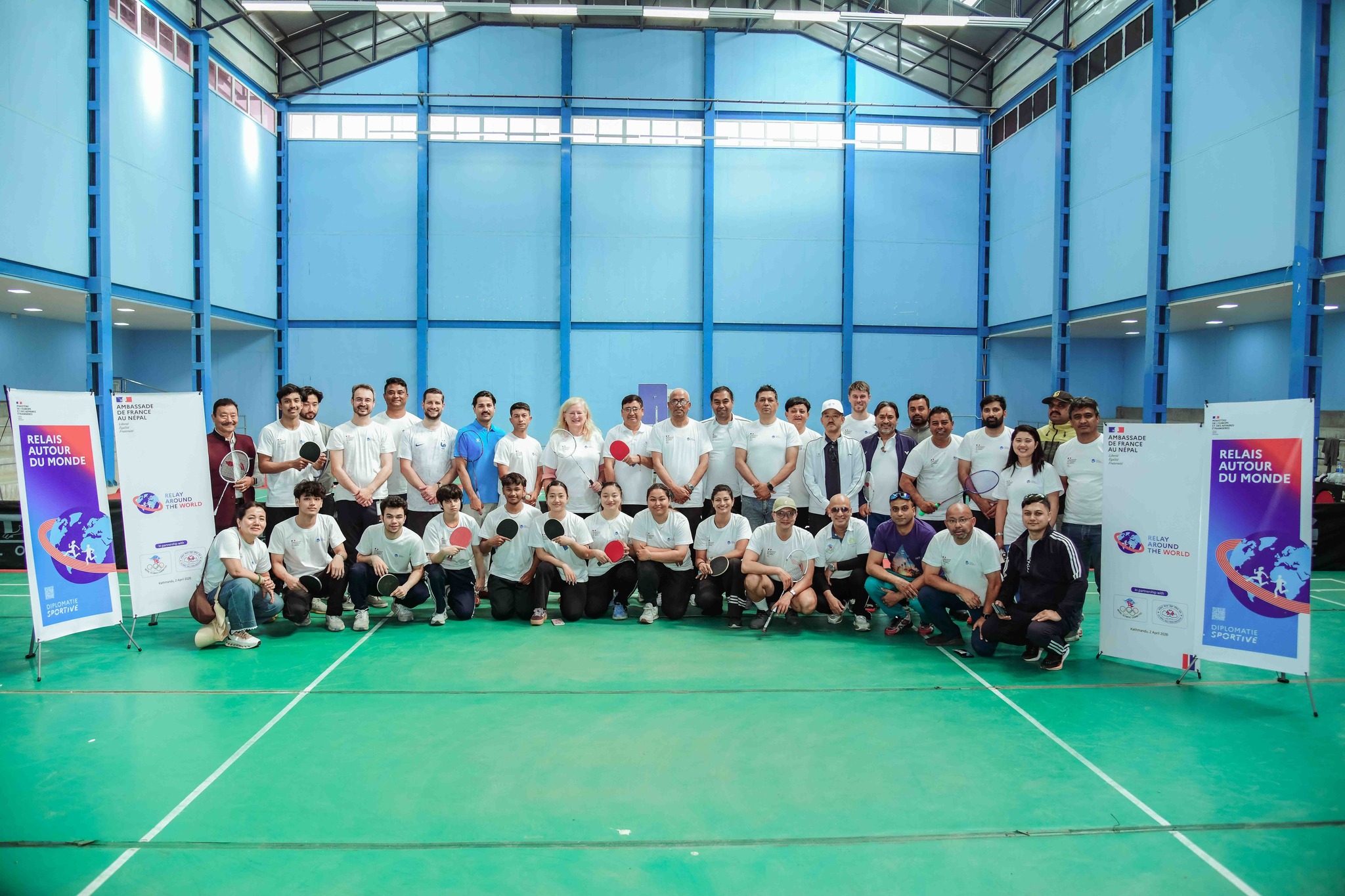 French Embassy Hosts Table Tennis Session as Part of #RelayAroundTheWorld