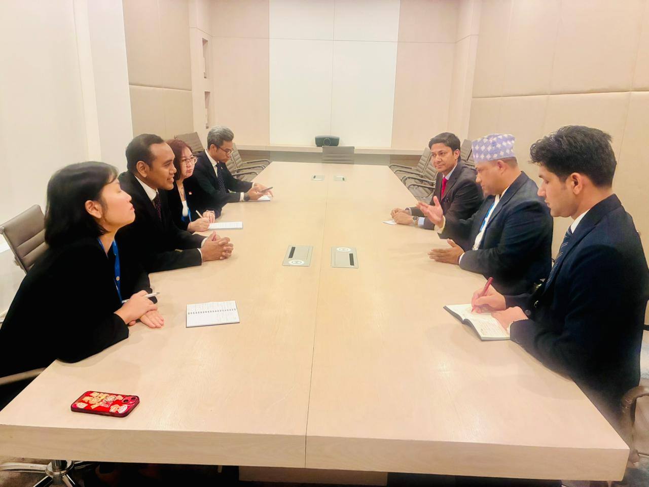 Foreign Minister Khanal Meets State and Foreign Minister of Singapore