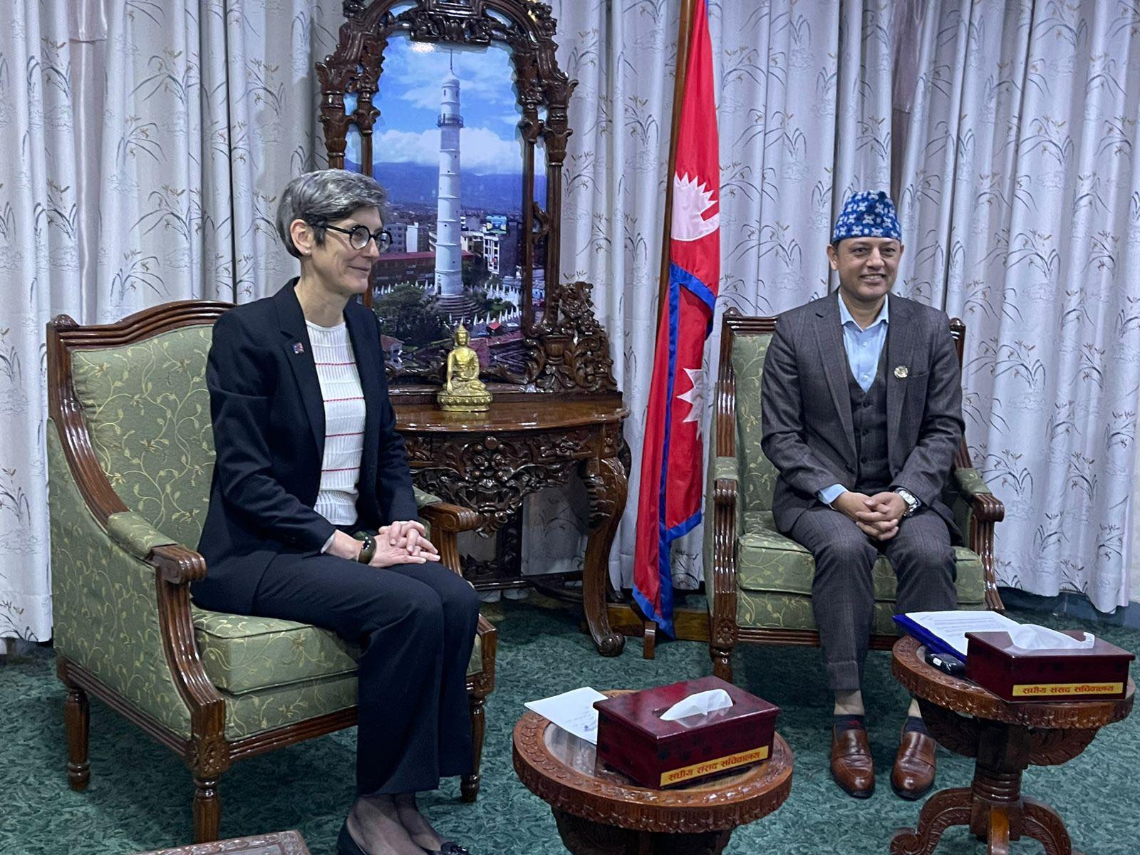 Swiss Ambassador Meuwly Pays Courtesy Call on Speaker Aryal