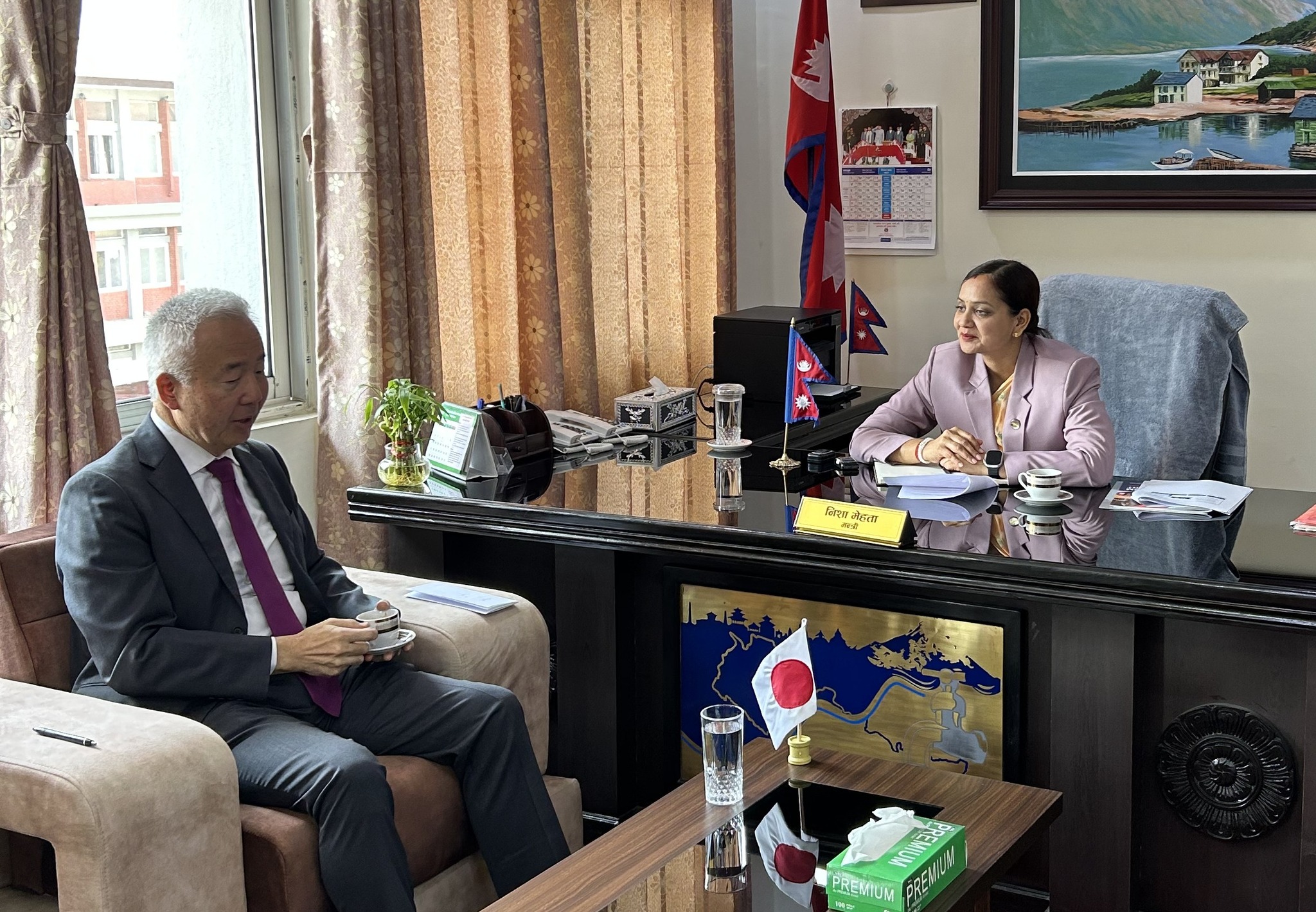 Ambassador Maeda of Japan Pays Courtesy Call on Health Minister Mehta