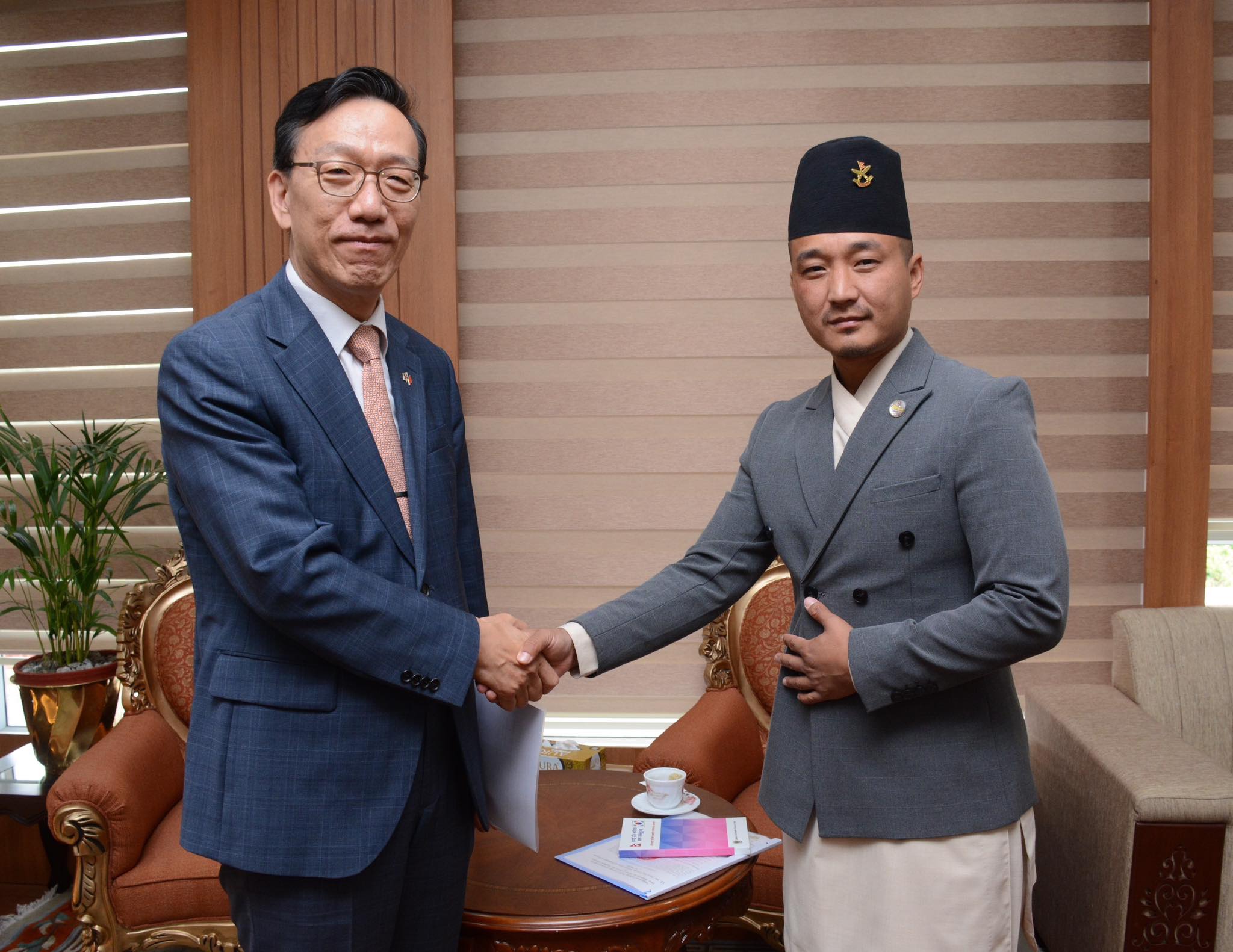 Korean Ambassador Park Meets with Home Minister Gurung