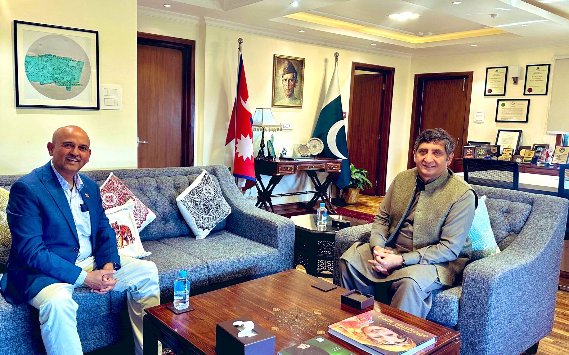 Ambassador of Pakistan Receives Nepali Conservationist Baral