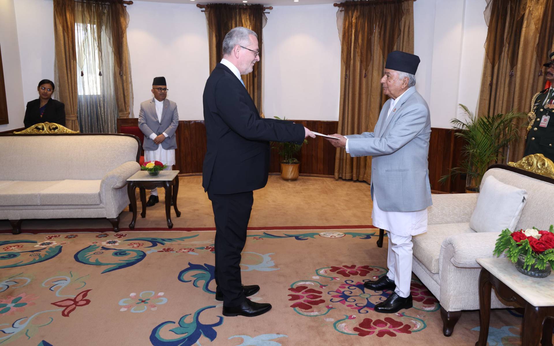 President Paudel Receives Letters of Credence from Slovenian Ambassador Mencin