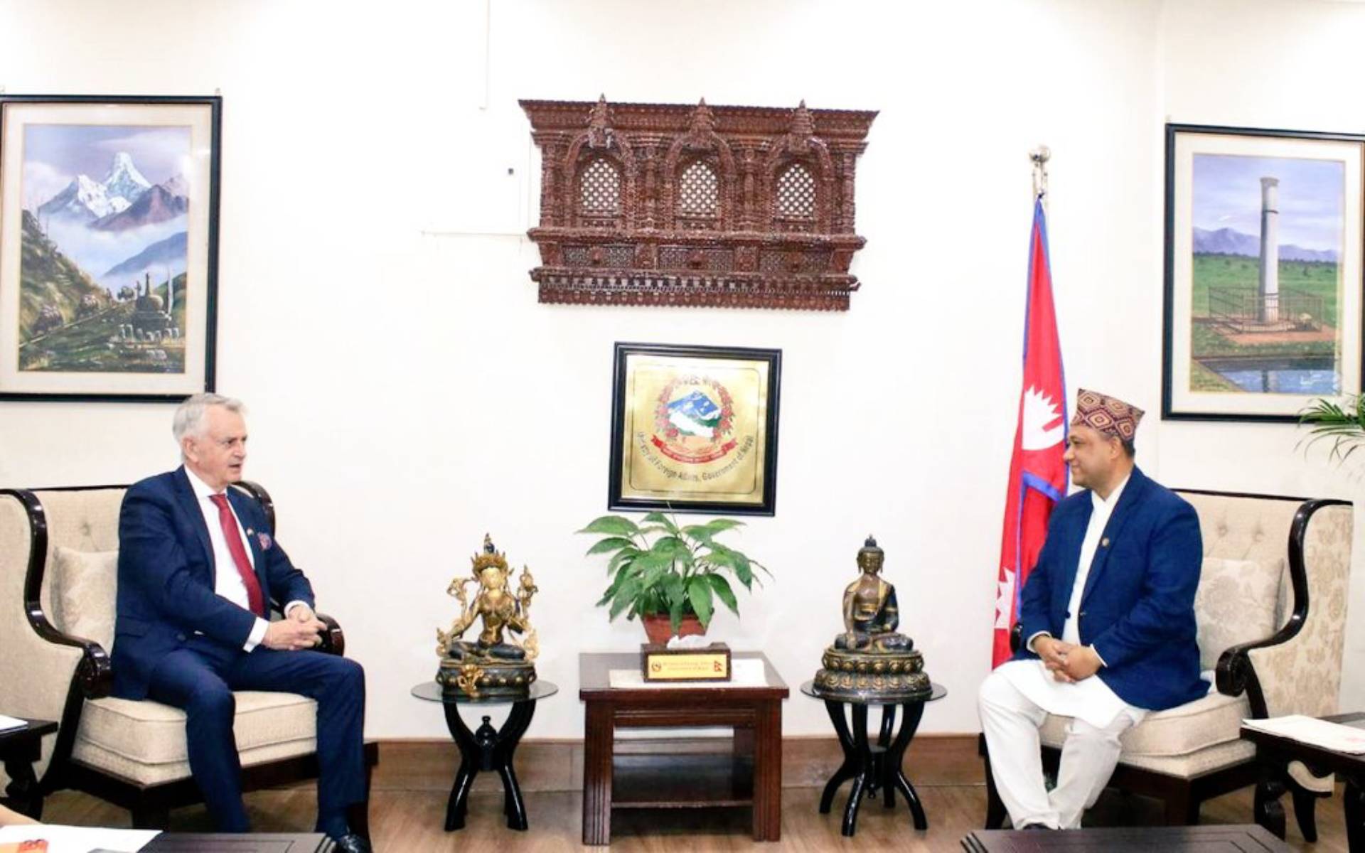 Canadian Ambassador Cooter Pays Courtesy Call on Foreign Affairs Minister Khanal