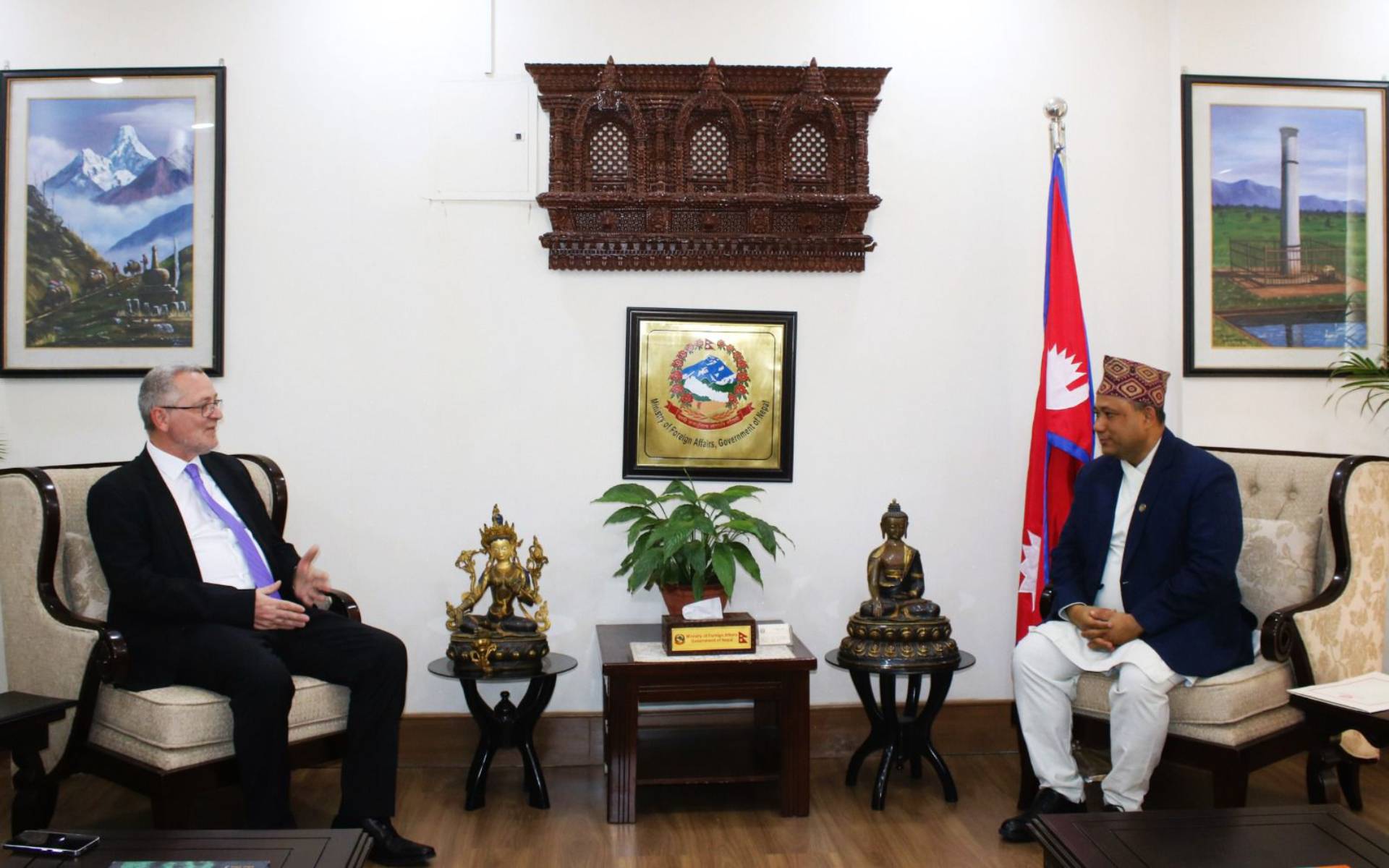 Foreign Affairs Minister Khanal Receives Slovenian Ambassador Mencin