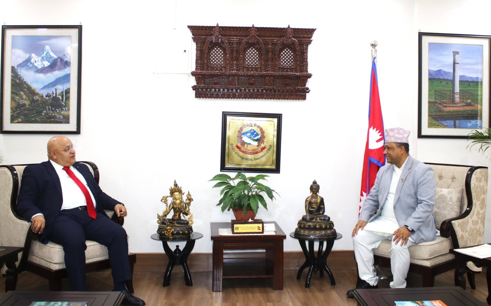 Algerian Ambassador Khelifi Pays Courtesy Call on Foreign Minister Khanal