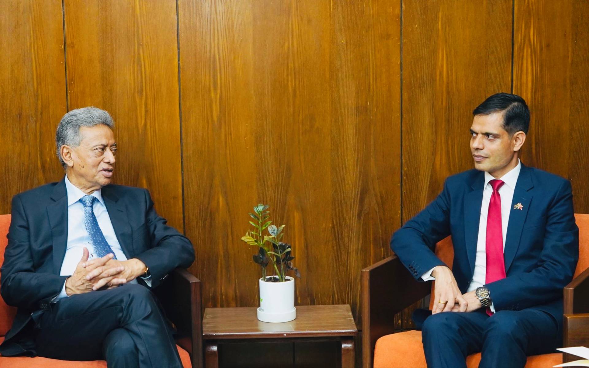 Ambassador Bhandari Calls on Finance Minister Chowdhury of Bangladesh