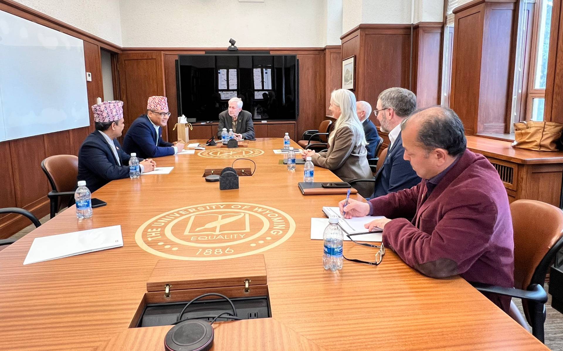 CG Khanal Holds Meeting with Multiple People in University of Wyoming