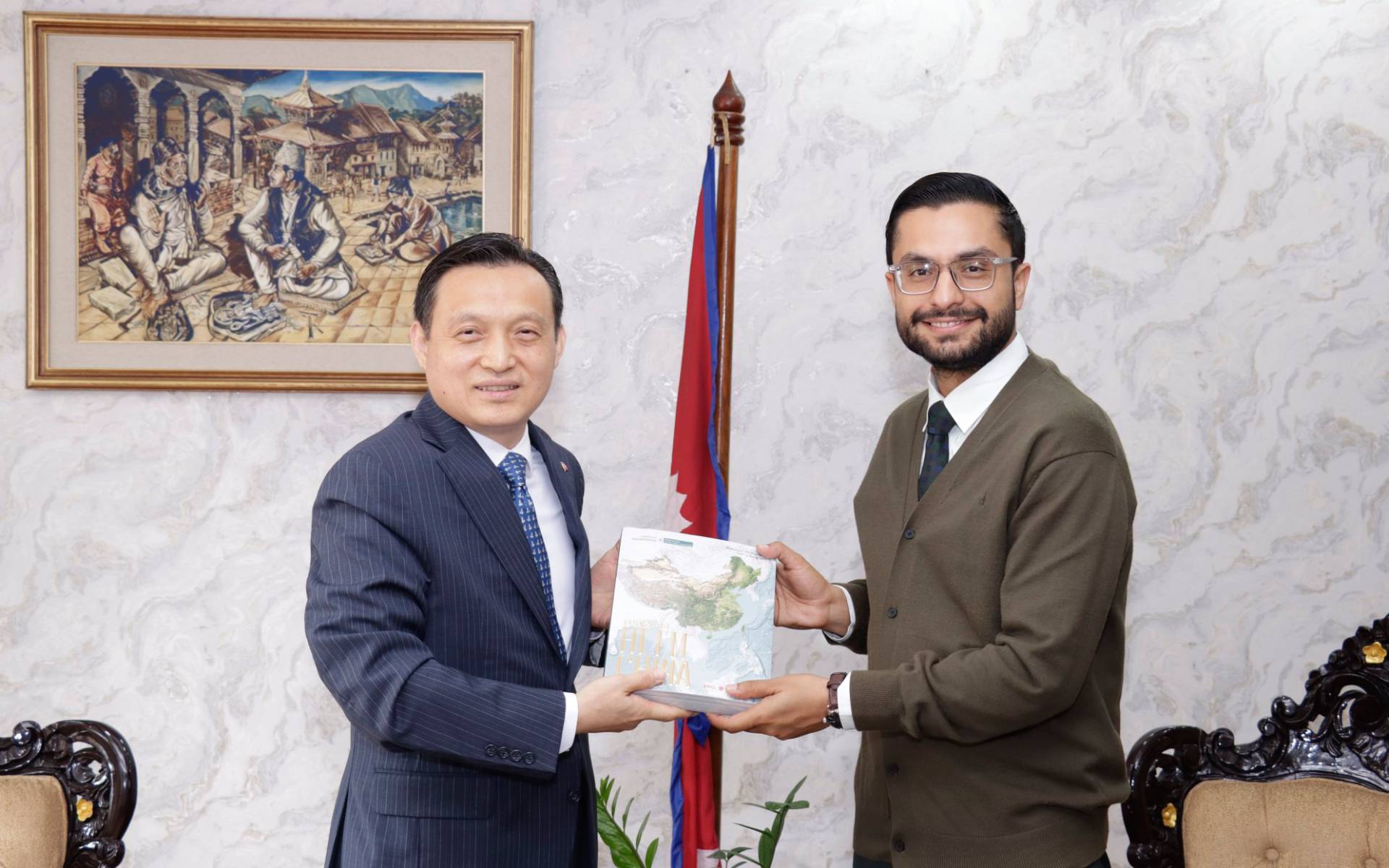 Ambassador Zhang of China Calls on Education Minister Pokharel