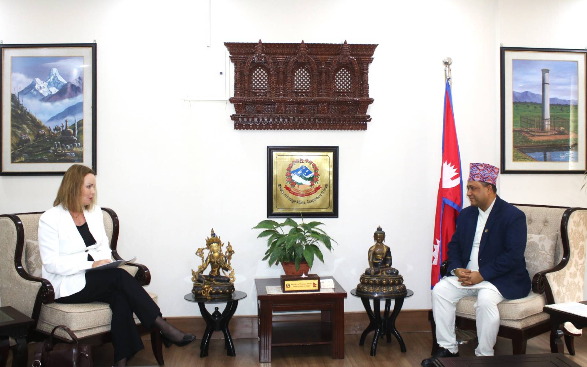 Foreign Minister Khanal Receives Ambassador of Norway Mjøs
