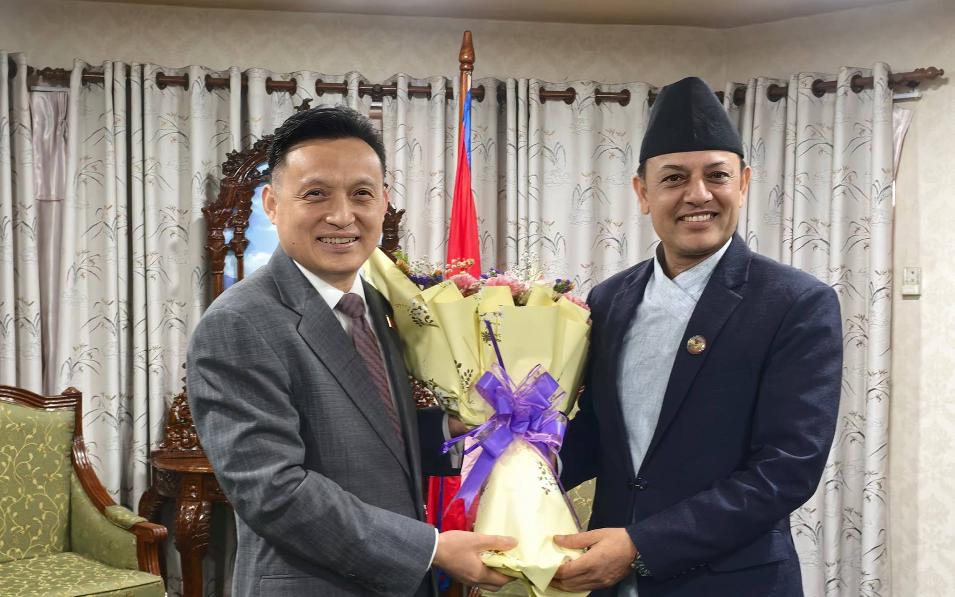 Ambassador Zhang of China Calls on Speaker Aryal