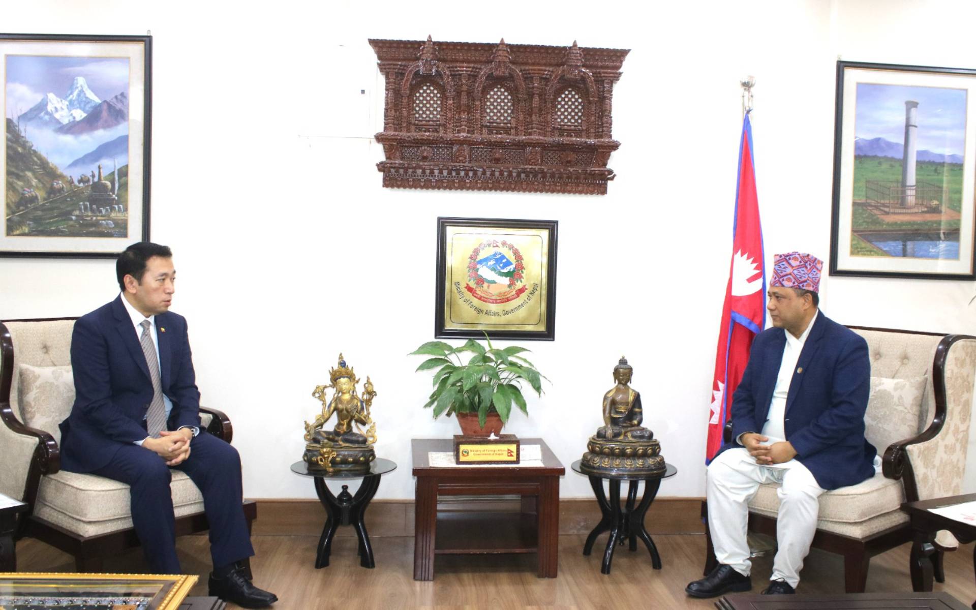Foreign Minister Khanal Receives Myanmar Ambassador Sin
