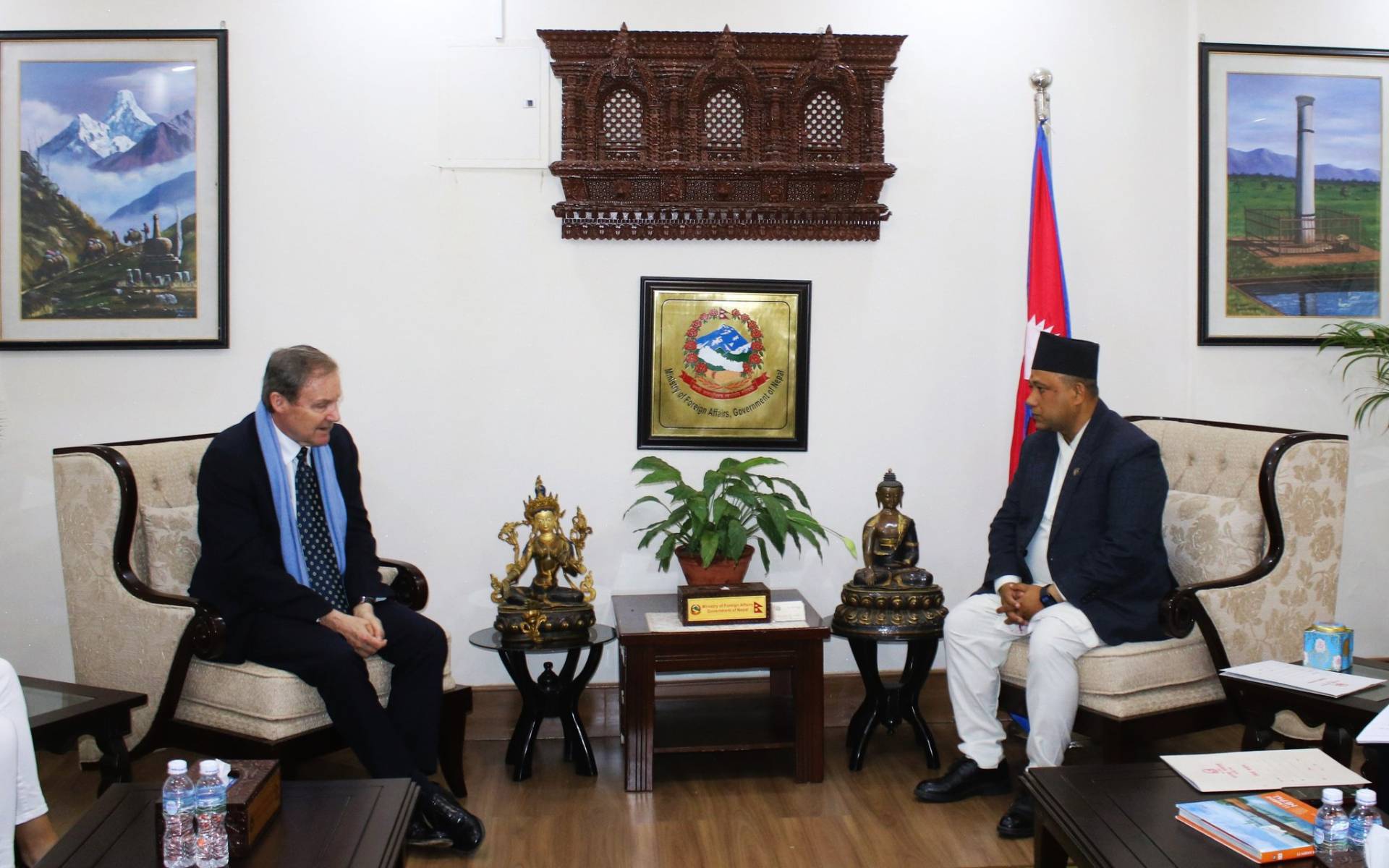 Ambassador of UK Pays Courtesy Call on Foreign Minister Khanal