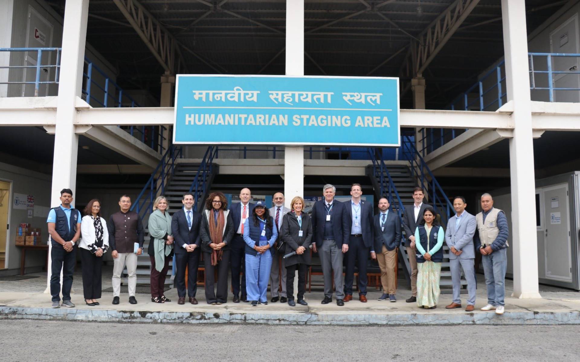 WFP Nepal Welcomes US Congressional Delegates to Humanitarian Staging Area